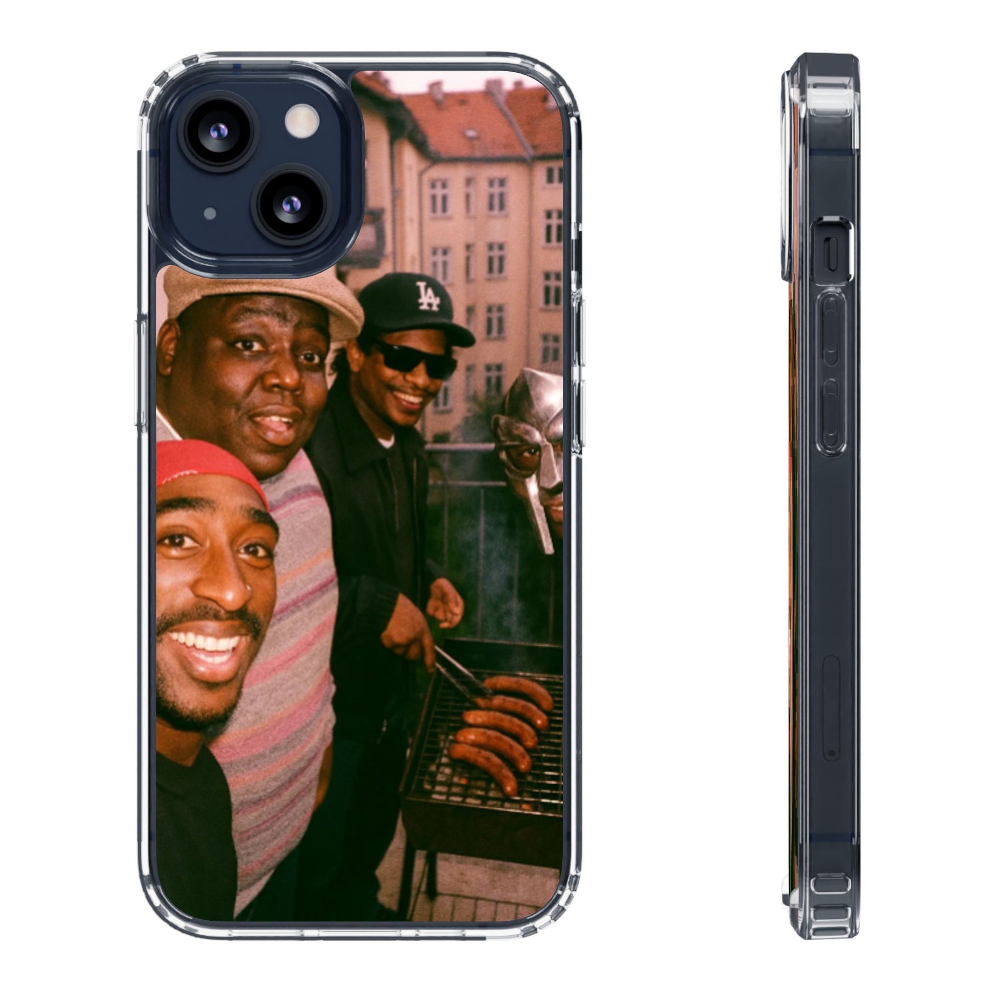 Hip-Hop Legends Clear Case for iPhone, Vintage Rapper Phone Cover, Clear TPU Case, Music Lover Gift, Pop Culture Accessories