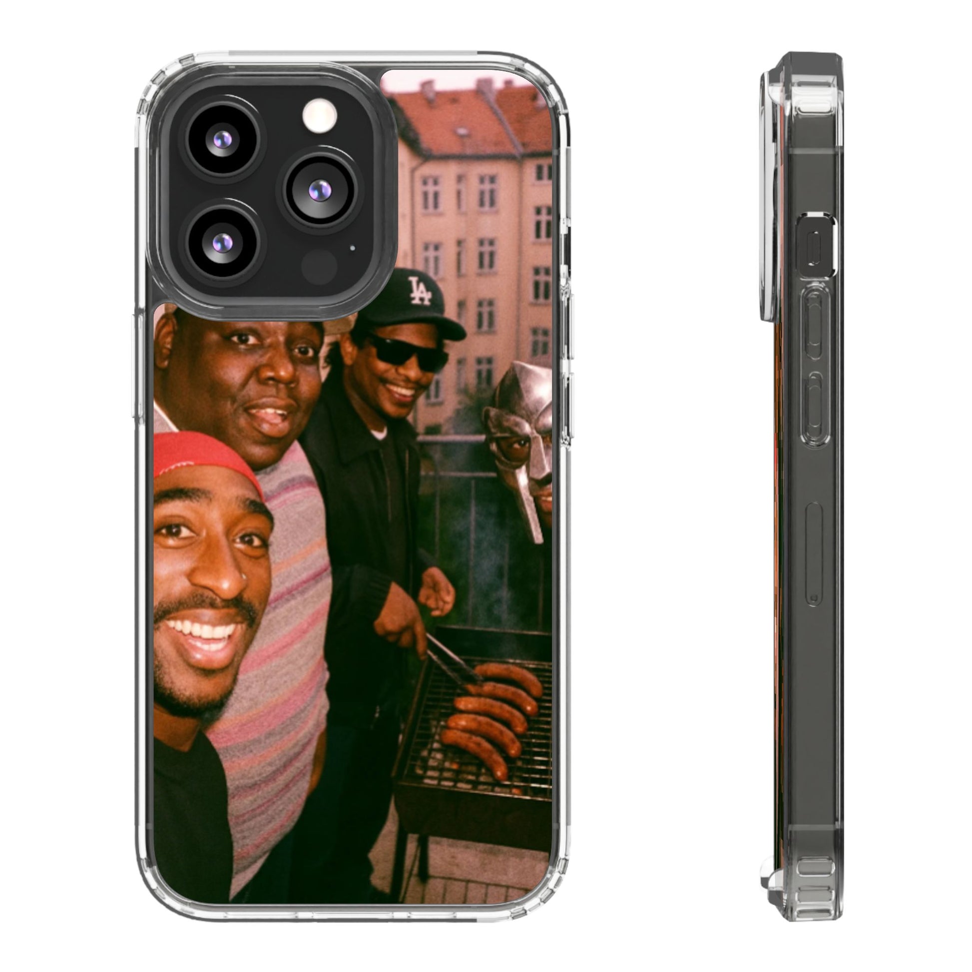 Hip-Hop Legends Clear Case for iPhone, Vintage Rapper Phone Cover, Clear TPU Case, Music Lover Gift, Pop Culture Accessories