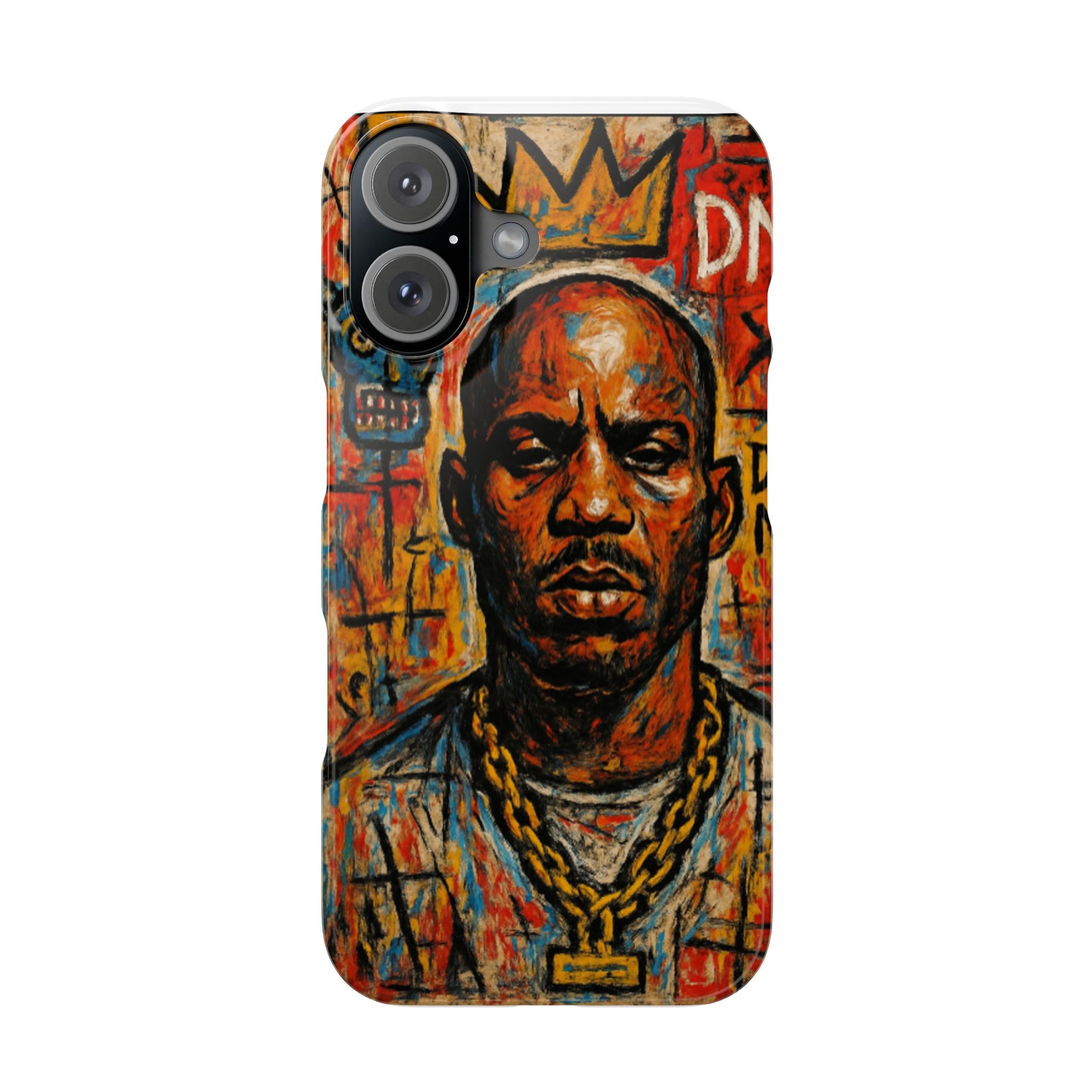 Vibrant Slim Phone Cases for Music Lovers, Unique Art Cases, DMX Tribute, Hip-Hop Accessories, Basquiat style artwork