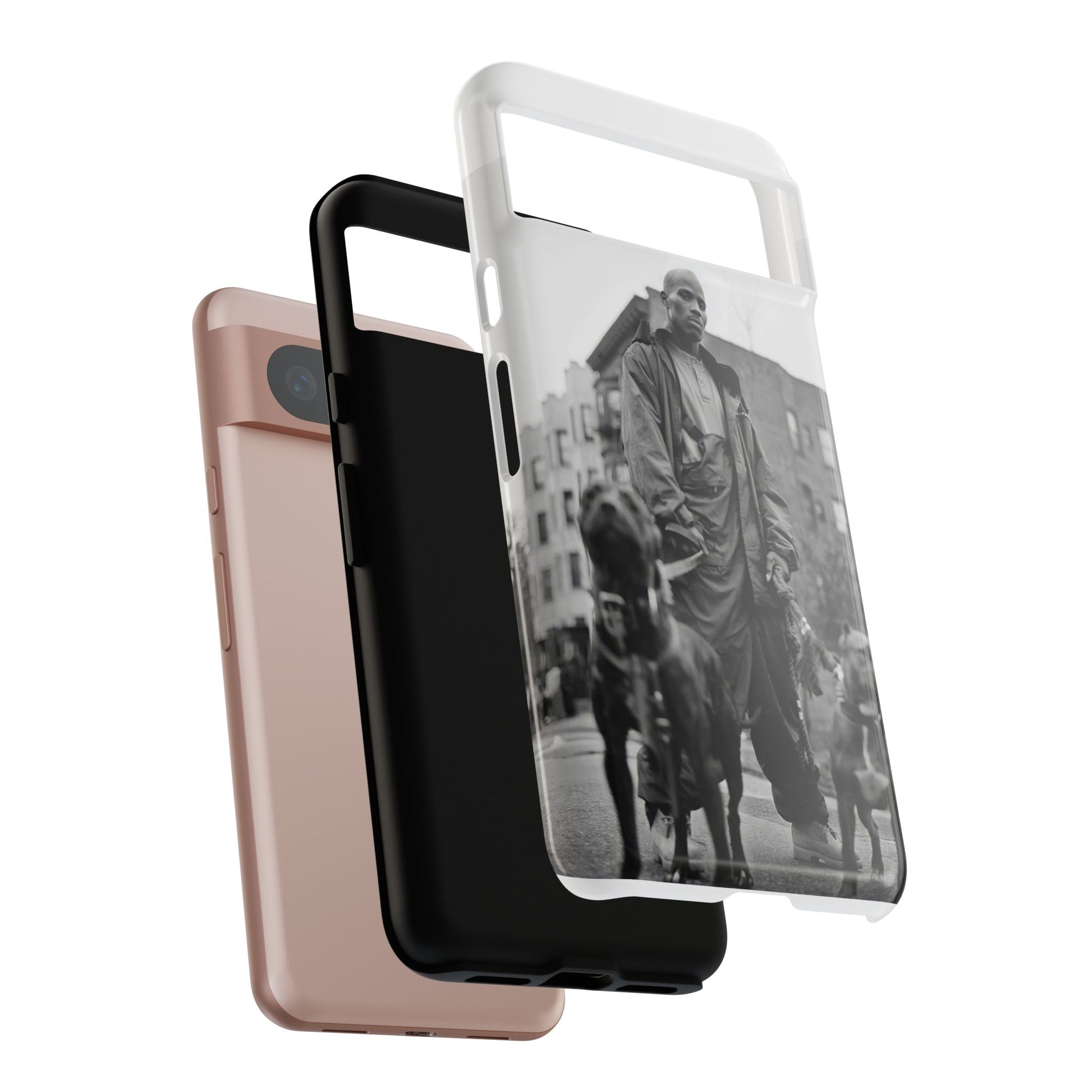 Black & White DMX Tough Phone Case, Urban Style Cover, Pet Lover Gift, Trendy Cell Phone Accessory, Durable Protection