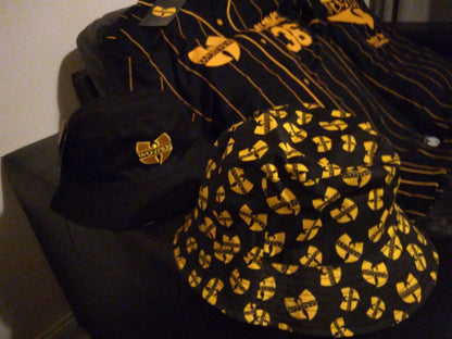 Wu Tang Clan Reversible Classic Logo Bucket Hat - Black & Yellow