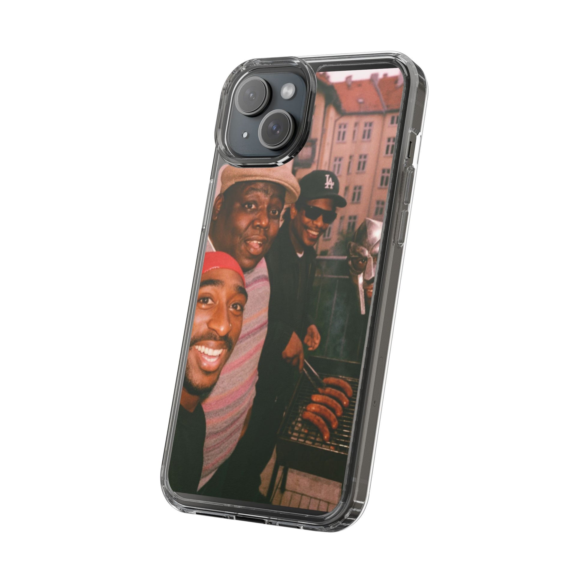Hip-Hop Legends Clear Case for iPhone, Vintage Rapper Phone Cover, Clear TPU Case, Music Lover Gift, Pop Culture Accessories