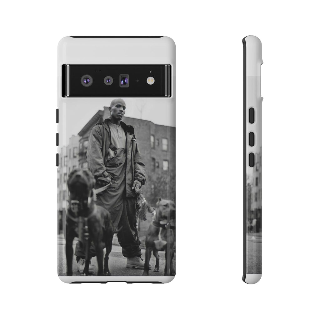Black & White DMX Tough Phone Case, Urban Style Cover, Pet Lover Gift, Trendy Cell Phone Accessory, Durable Protection