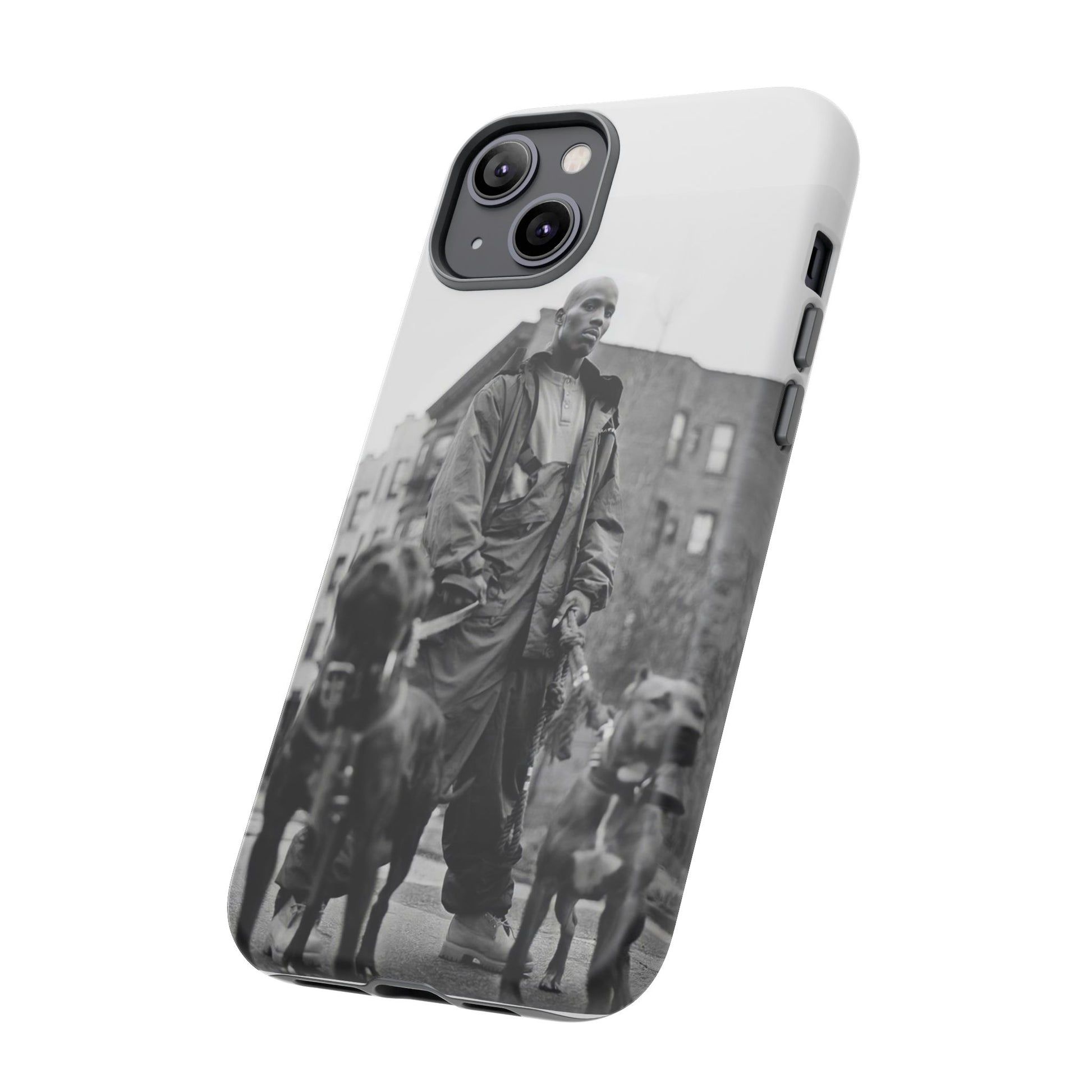 Black & White DMX Tough Phone Case, Urban Style Cover, Pet Lover Gift, Trendy Cell Phone Accessory, Durable Protection