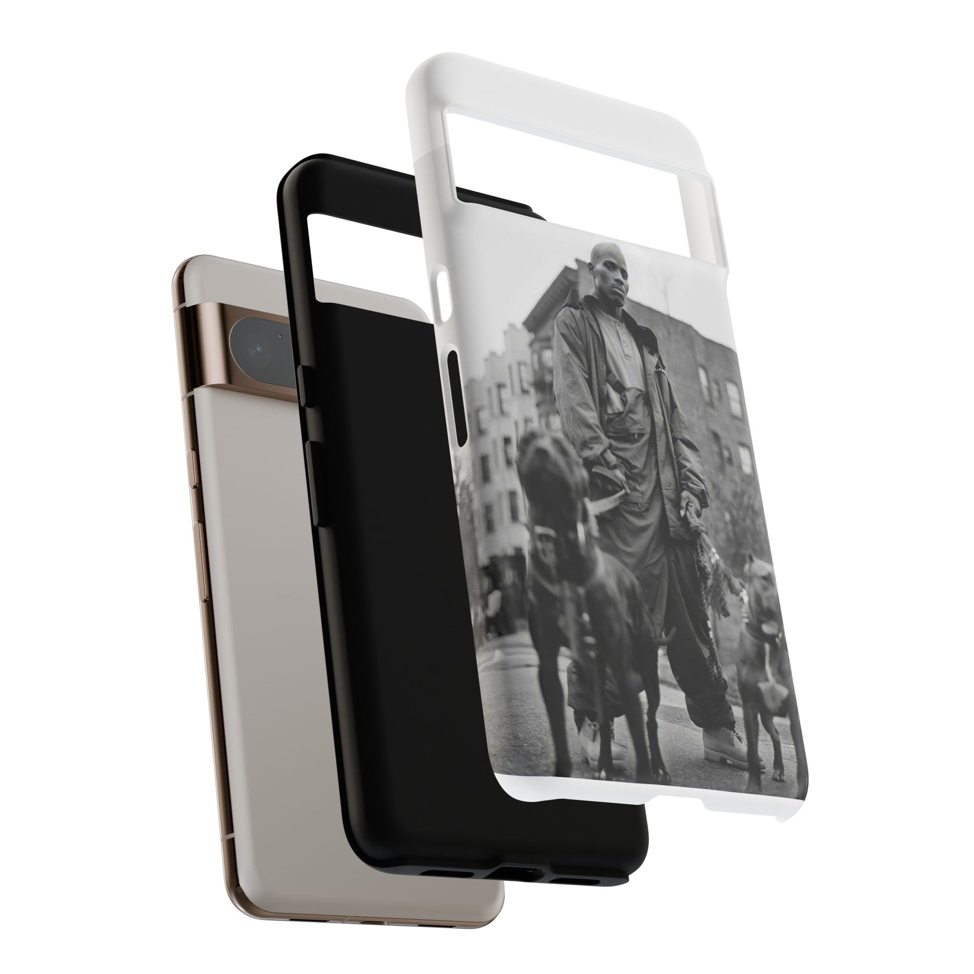 Black & White DMX Tough Phone Case, Urban Style Cover, Pet Lover Gift, Trendy Cell Phone Accessory, Durable Protection