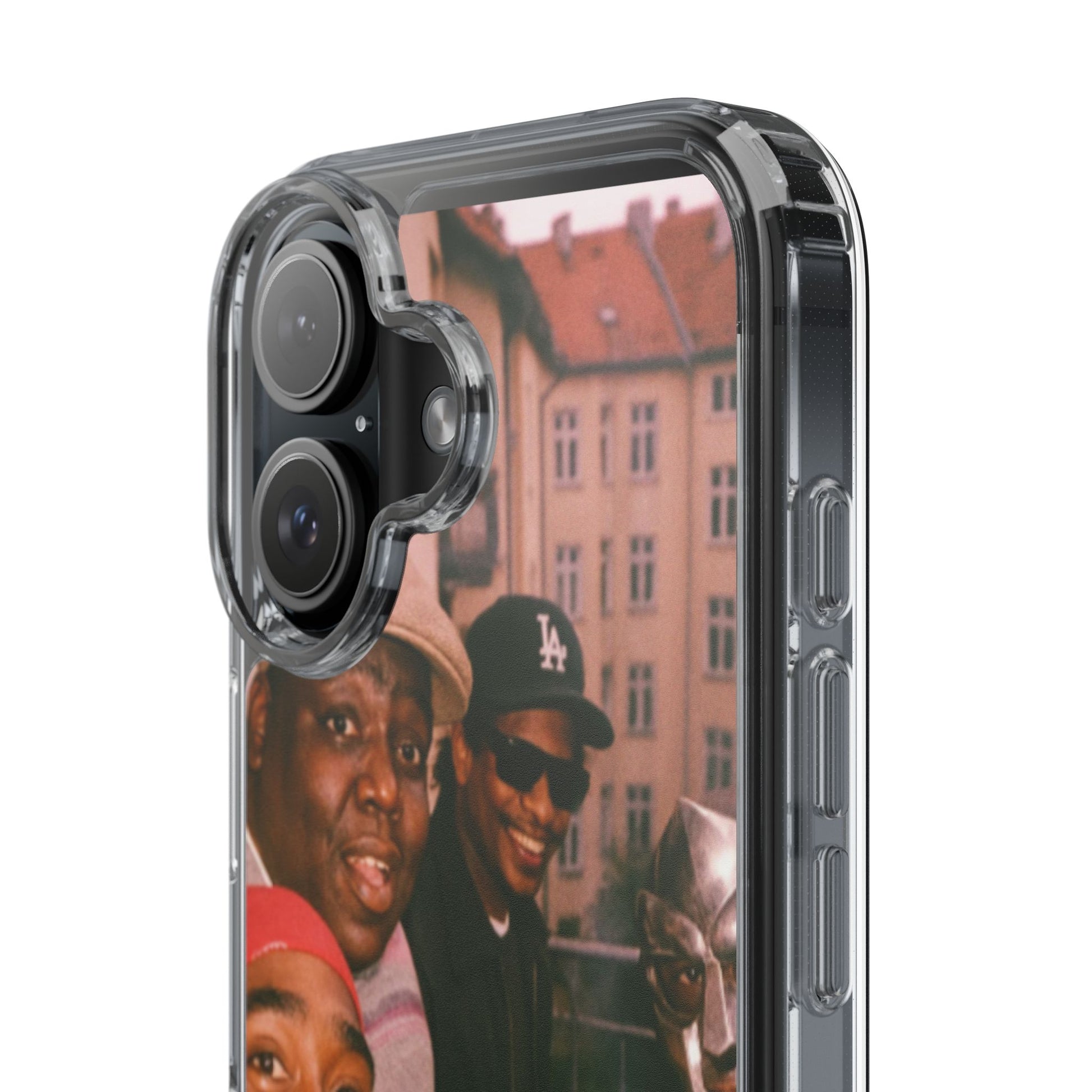 Hip-Hop Legends Clear Case for iPhone, Vintage Rapper Phone Cover, Clear TPU Case, Music Lover Gift, Pop Culture Accessories
