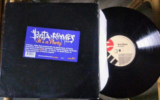 Rare original Busta Rhymes - It's a Party / III Vibe Vinyl record, featuring SWV, Zhane and Q Tip - First Pressing 1996