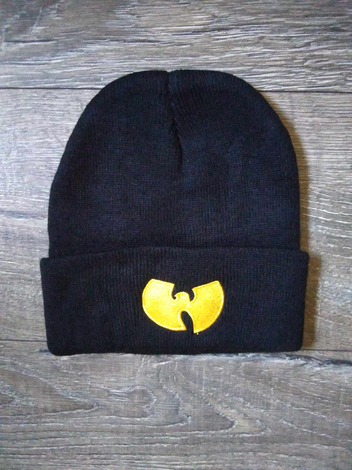 Wu-Tang Clan Beanie Hat - Black & Yellow/Gold