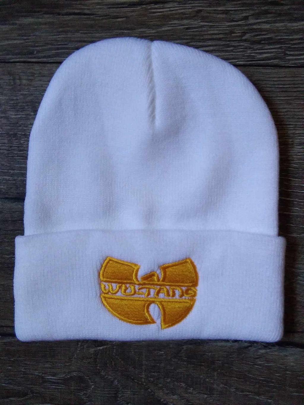 Beanie Hat Wu-Tang - White & Yellow/Gold