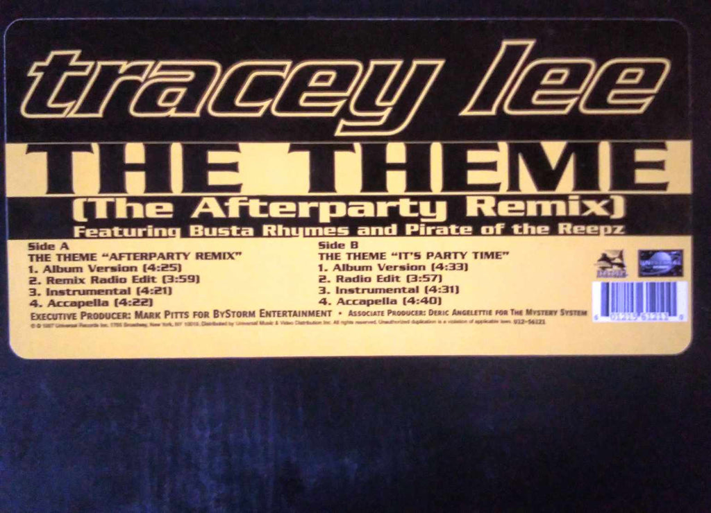 Tracey Lee, The Theme (The Afterparty Remix) Disco de vinilo - Primera edición 1997