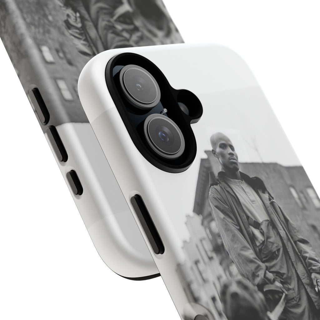 Black & White DMX Tough Phone Case, Urban Style Cover, Pet Lover Gift, Trendy Cell Phone Accessory, Durable Protection