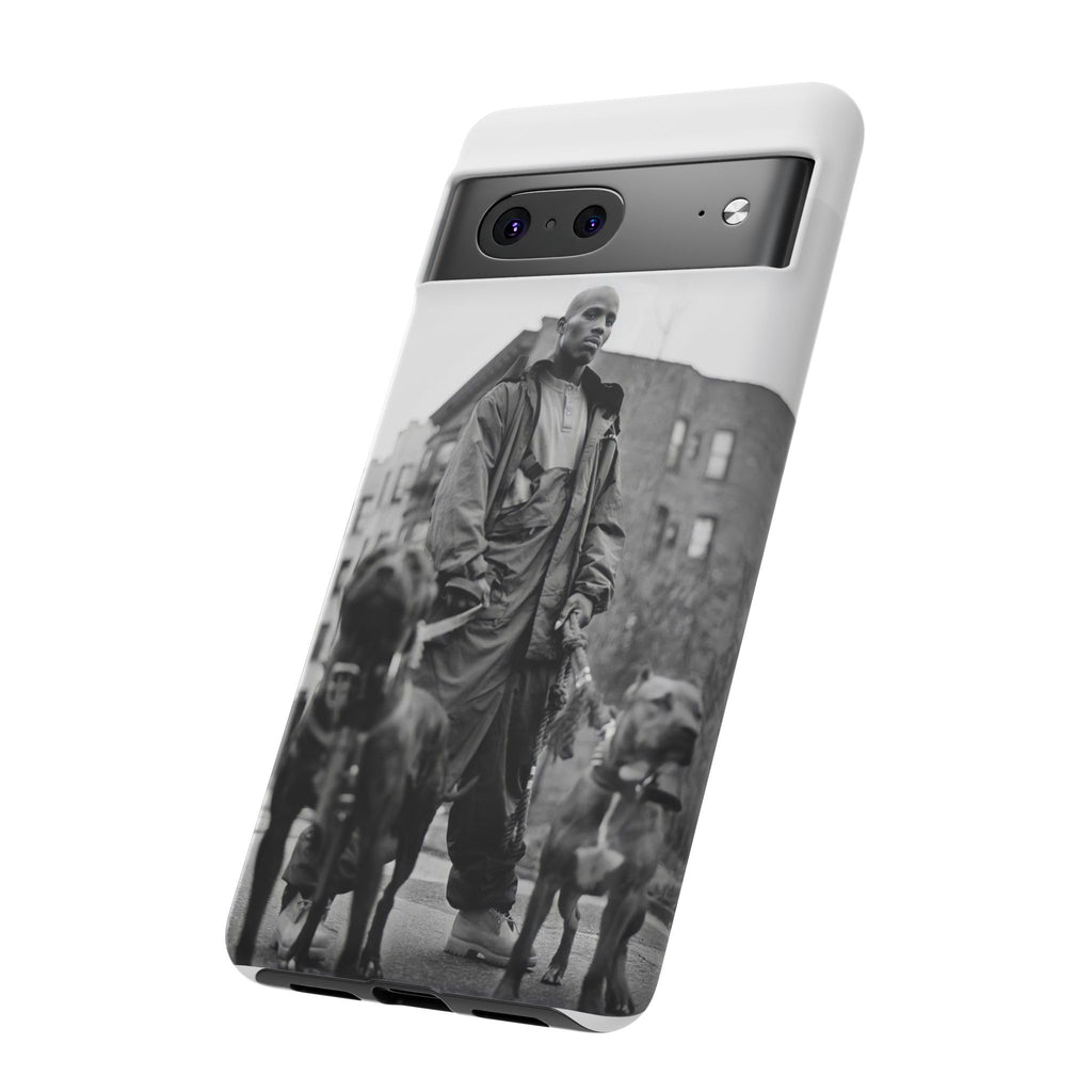 Black & White DMX Tough Phone Case, Urban Style Cover, Pet Lover Gift, Trendy Cell Phone Accessory, Durable Protection