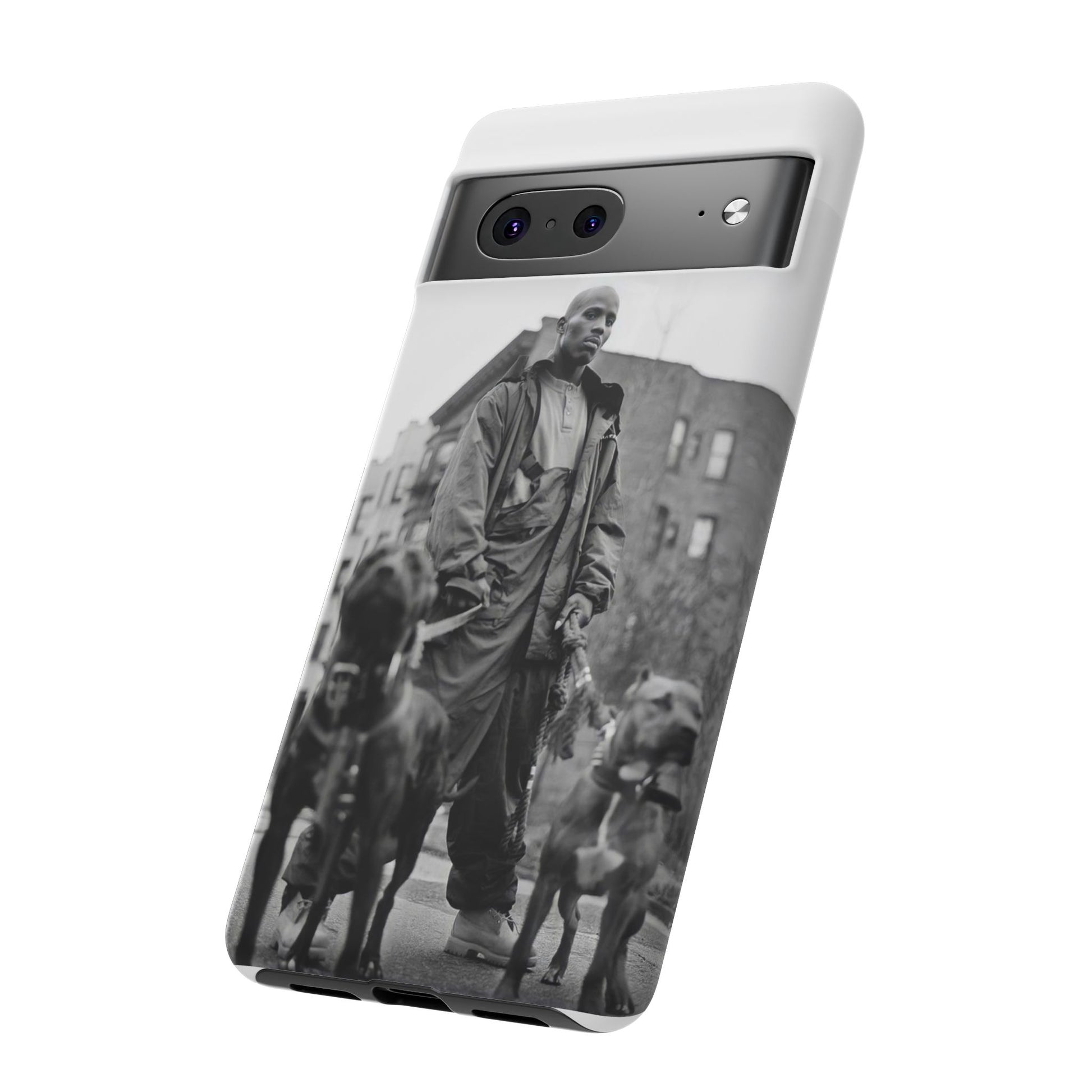 Black & White DMX Tough Phone Case, Urban Style Cover, Pet Lover Gift, Trendy Cell Phone Accessory, Durable Protection