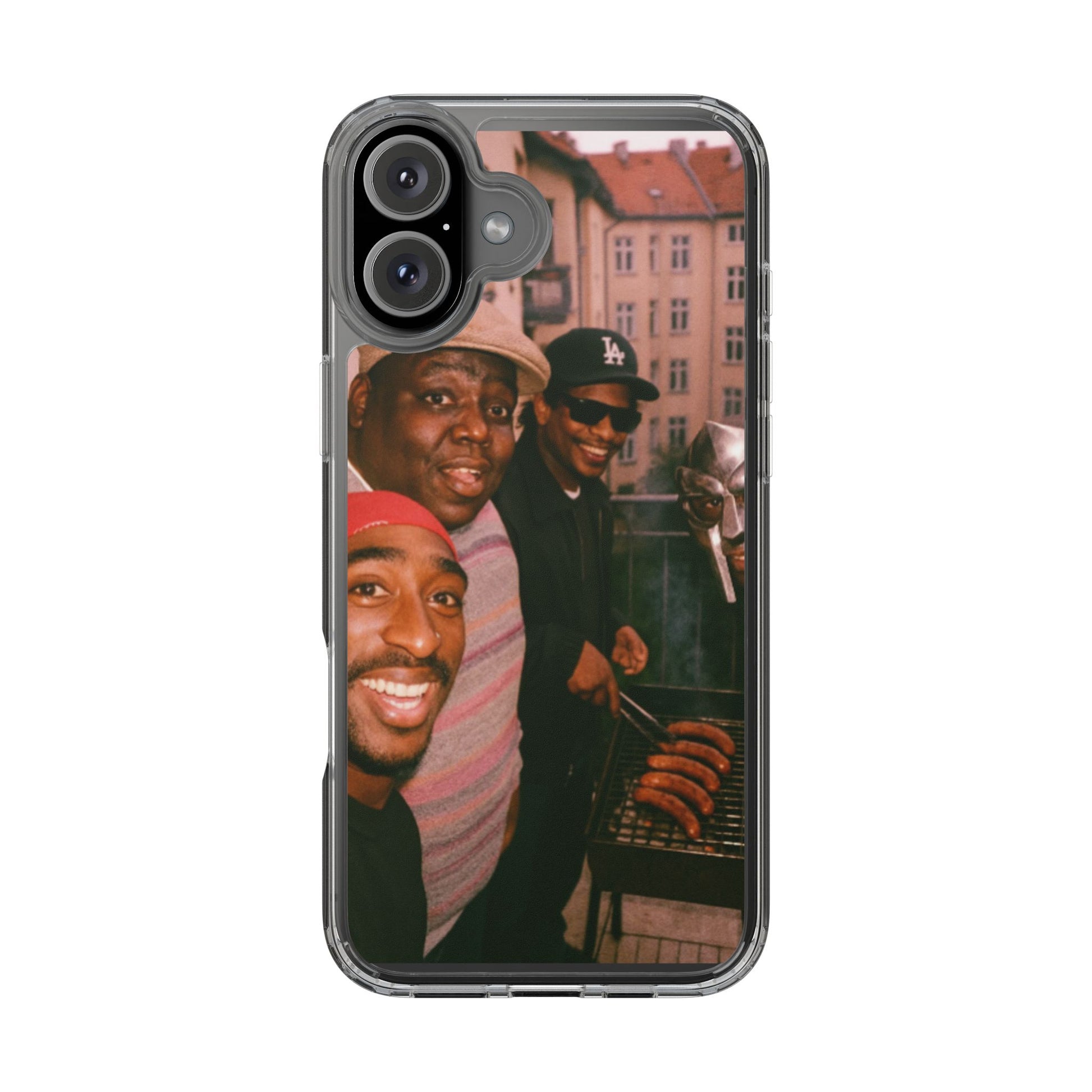 Hip-Hop Legends Clear Case for iPhone, Vintage Rapper Phone Cover, Clear TPU Case, Music Lover Gift, Pop Culture Accessories