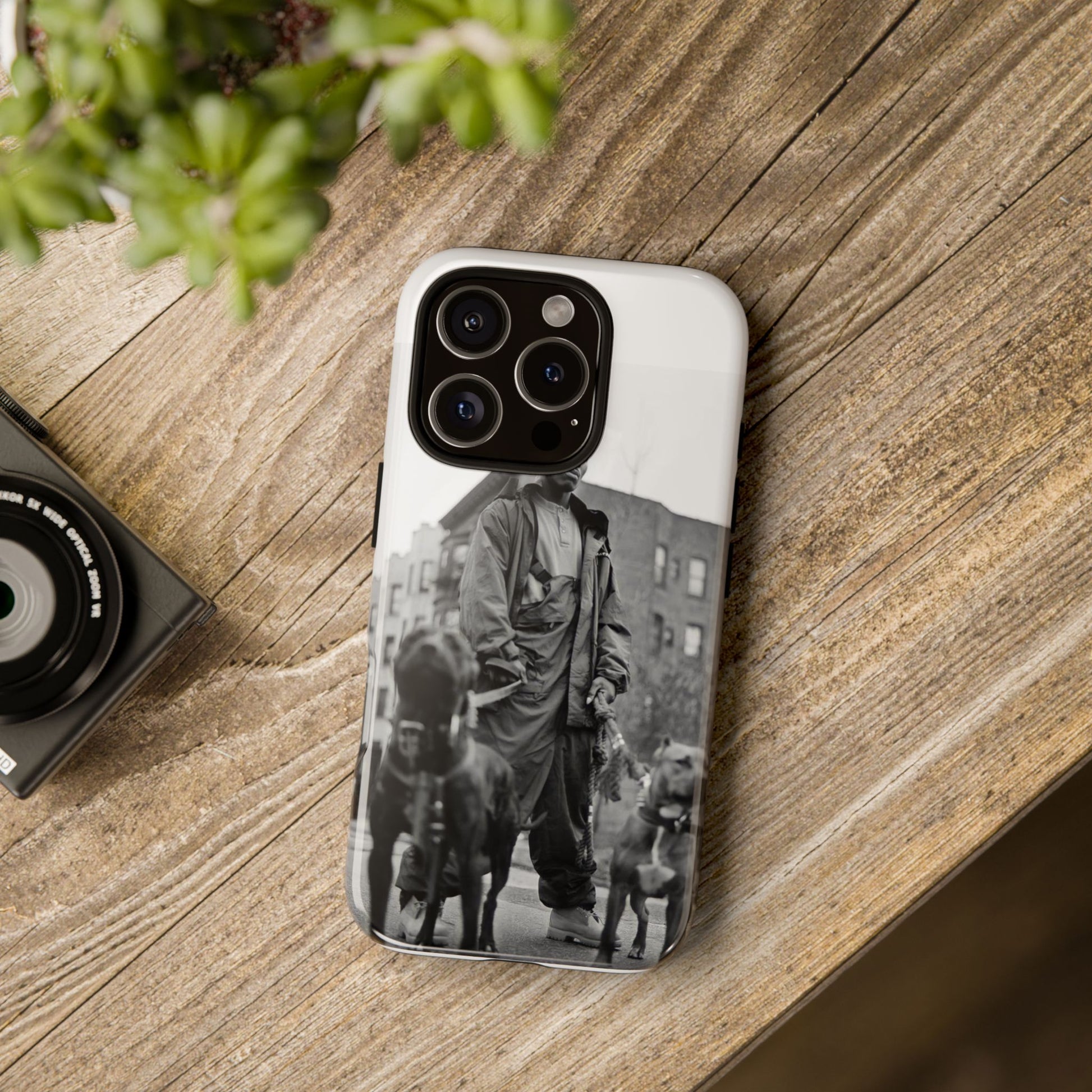 Black & White DMX Tough Phone Case, Urban Style Cover, Pet Lover Gift, Trendy Cell Phone Accessory, Durable Protection