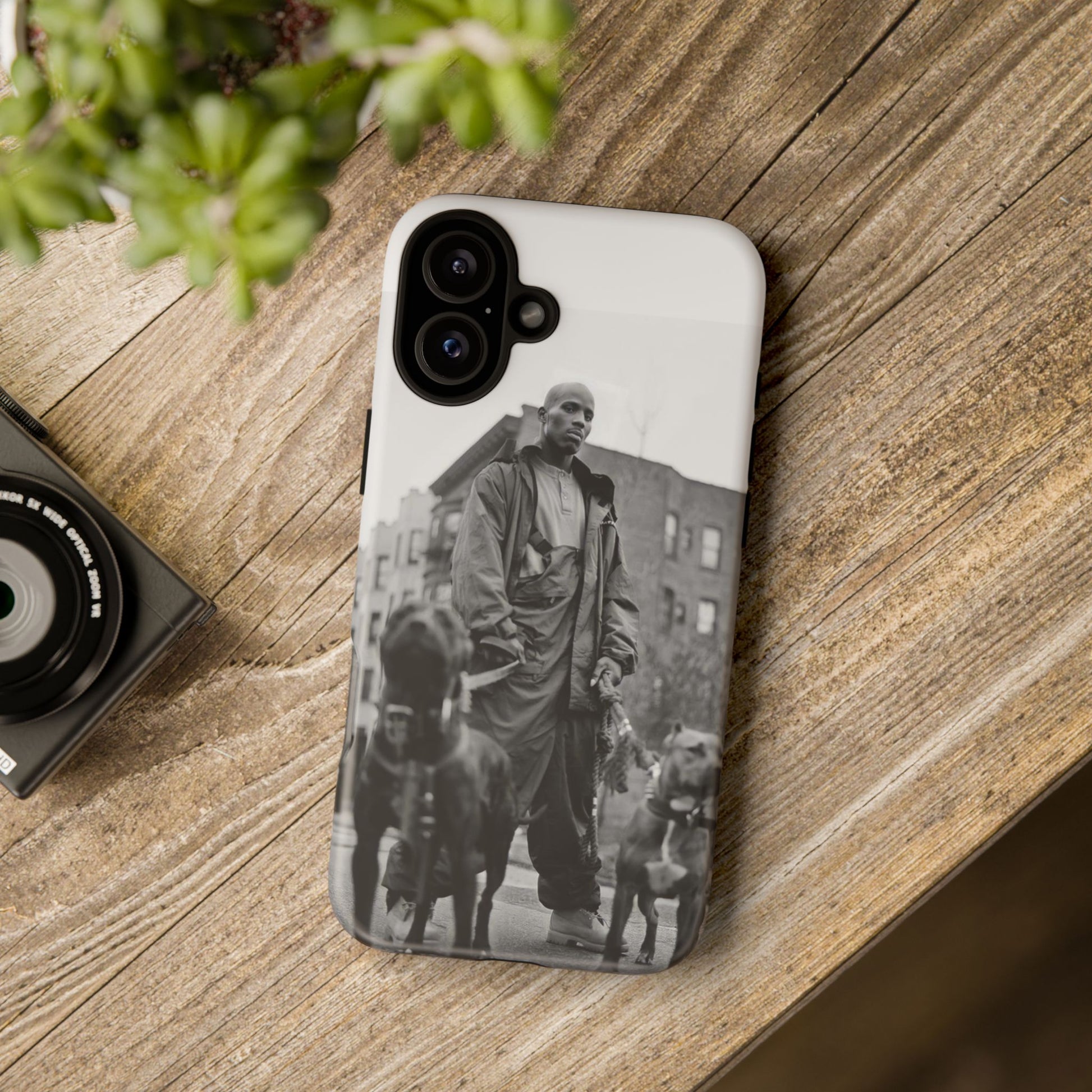 Black & White DMX Tough Phone Case, Urban Style Cover, Pet Lover Gift, Trendy Cell Phone Accessory, Durable Protection