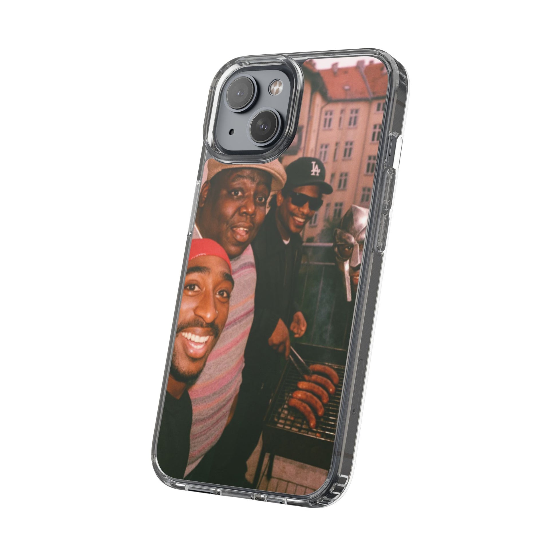 Hip-Hop Legends Clear Case for iPhone, Vintage Rapper Phone Cover, Clear TPU Case, Music Lover Gift, Pop Culture Accessories