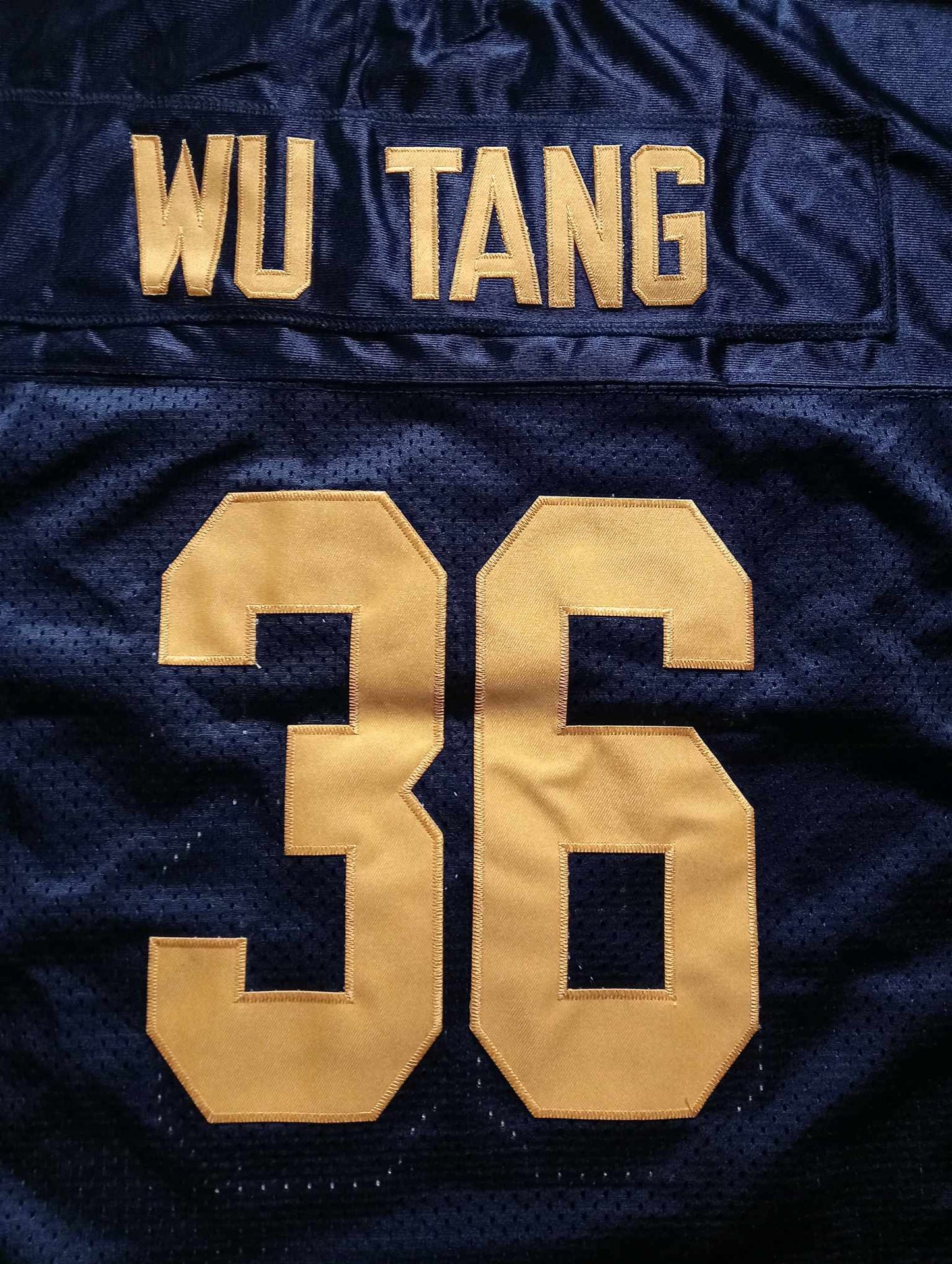 Wu Tang Clan black and yellow football jersey - The 36 Chambers edition