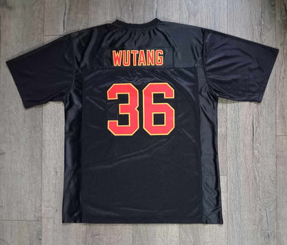 Wu Tang Clan black, red and yellow football jersey - The 36 Chambers edition