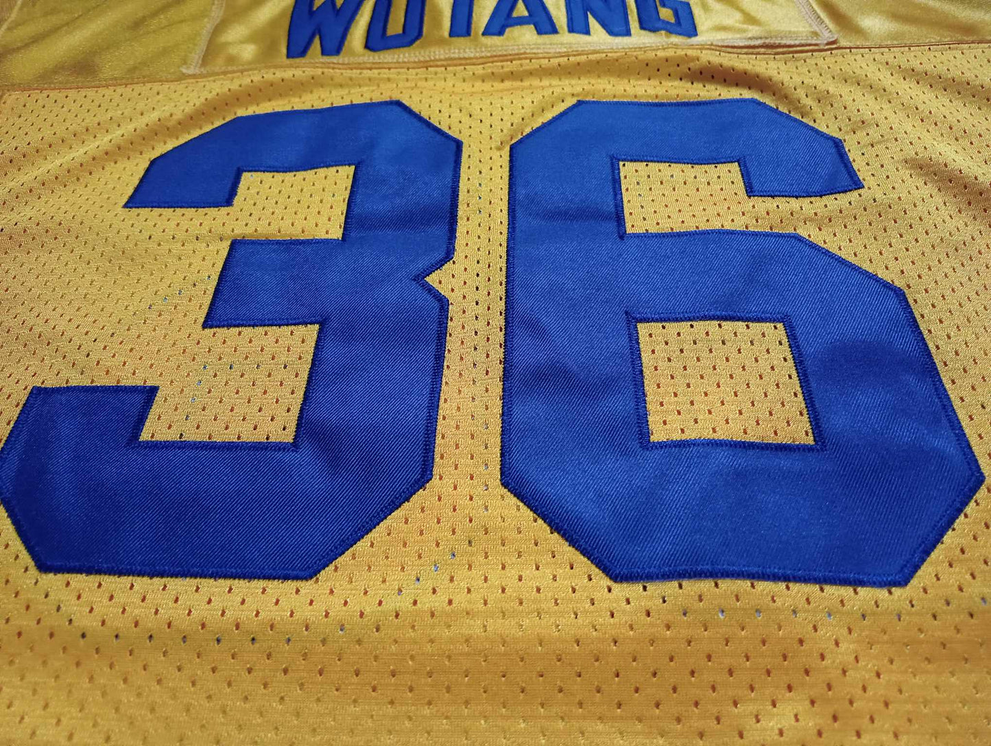 Wu Tang blue and gold football jersey - The 36 Chambers edition