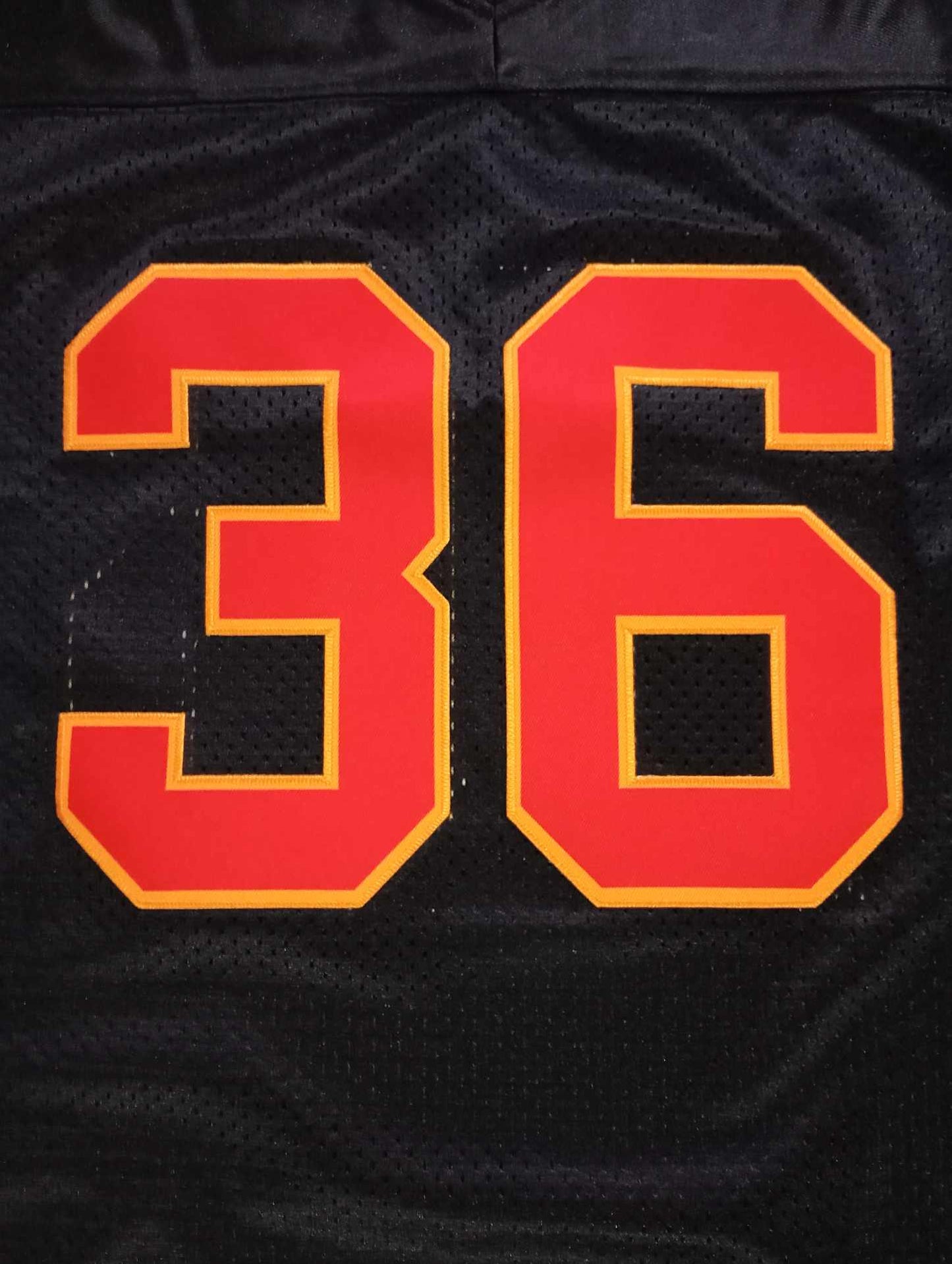 Wu Tang Clan black, red and yellow football jersey - The 36 Chambers edition