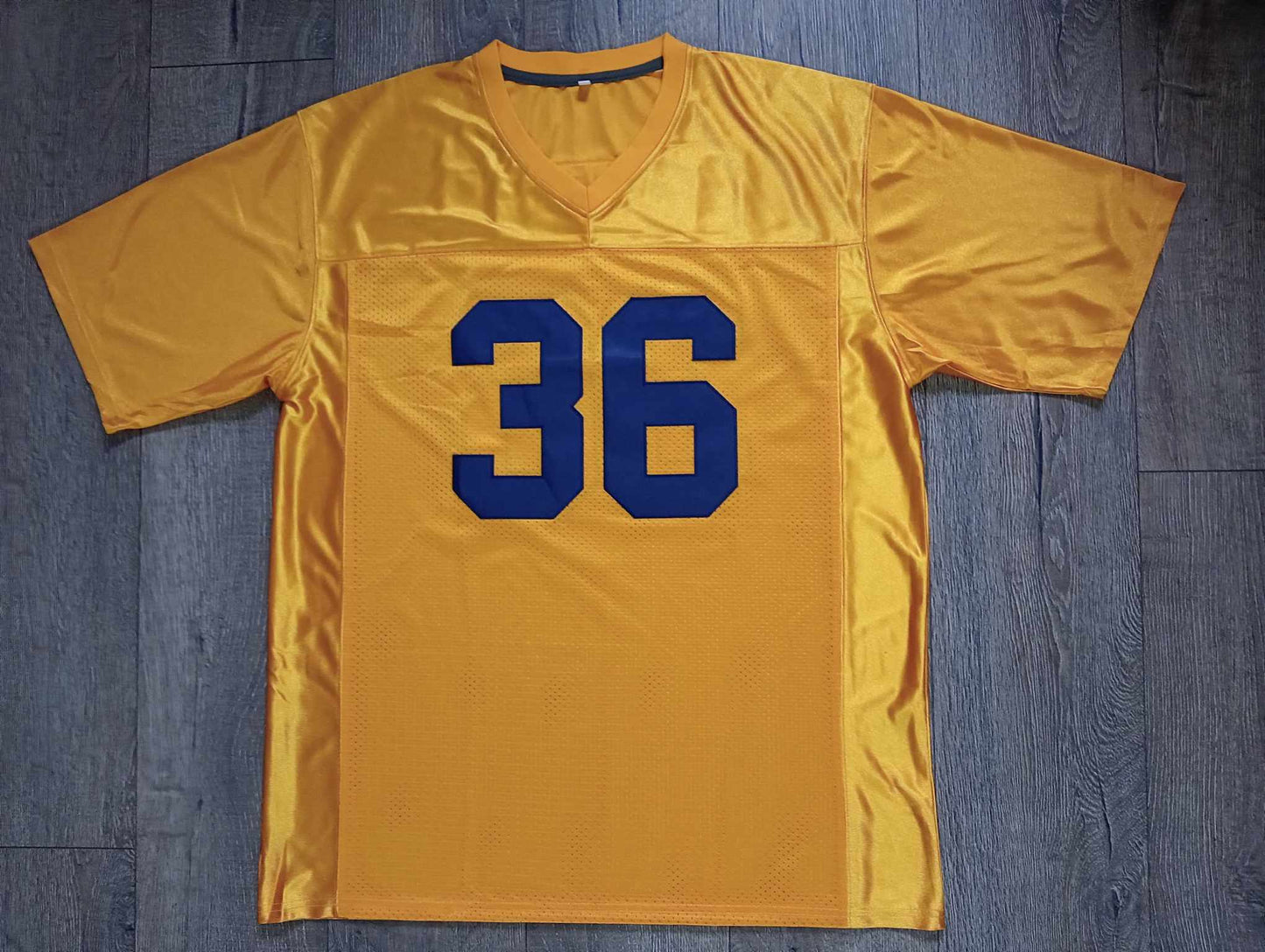 Wu Tang blue and gold football jersey - The 36 Chambers edition