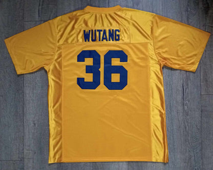 Wu Tang blue and gold football jersey - The 36 Chambers edition