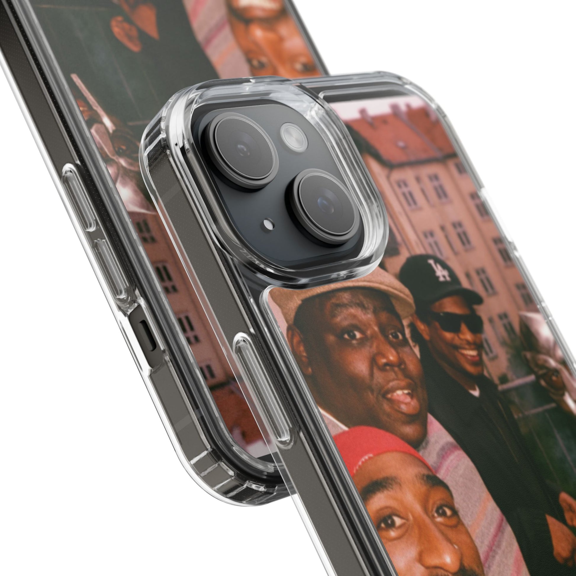 Hip-Hop Legends Clear Case for iPhone, Vintage Rapper Phone Cover, Clear TPU Case, Music Lover Gift, Pop Culture Accessories