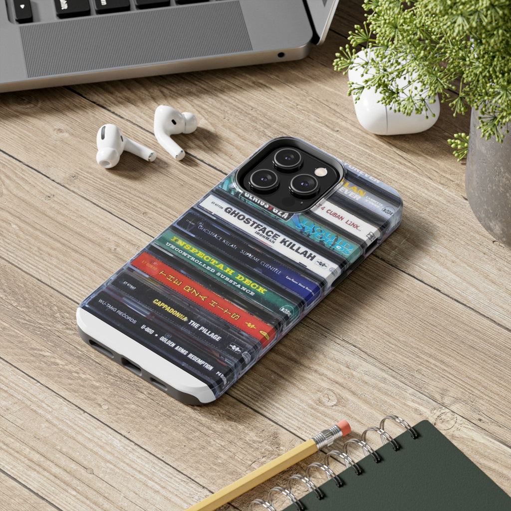 Hip Hop Music Cassette Phone Case | Tough Phone Covers for Music Lovers, Wu solo albums Gifts, Rap Phone Accessories