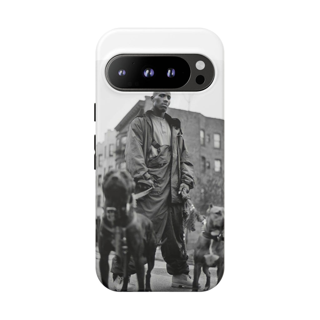 Black & White DMX Tough Phone Case, Urban Style Cover, Pet Lover Gift, Trendy Cell Phone Accessory, Durable Protection