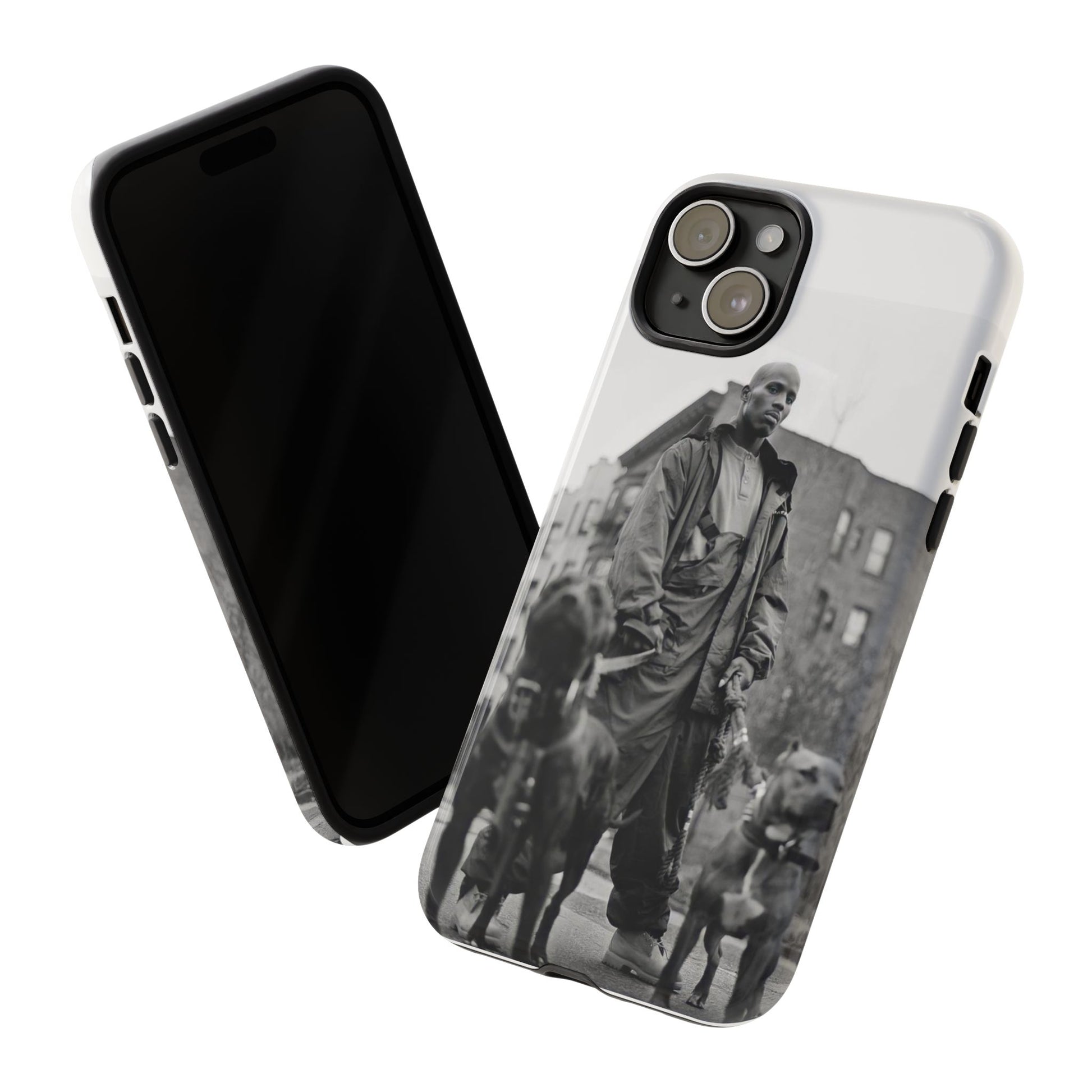 Black & White DMX Tough Phone Case, Urban Style Cover, Pet Lover Gift, Trendy Cell Phone Accessory, Durable Protection