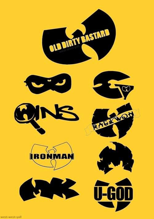 Hip Hop Wu Tang Poster - Iconic Wu logos collage - Digital Download - Digital Print