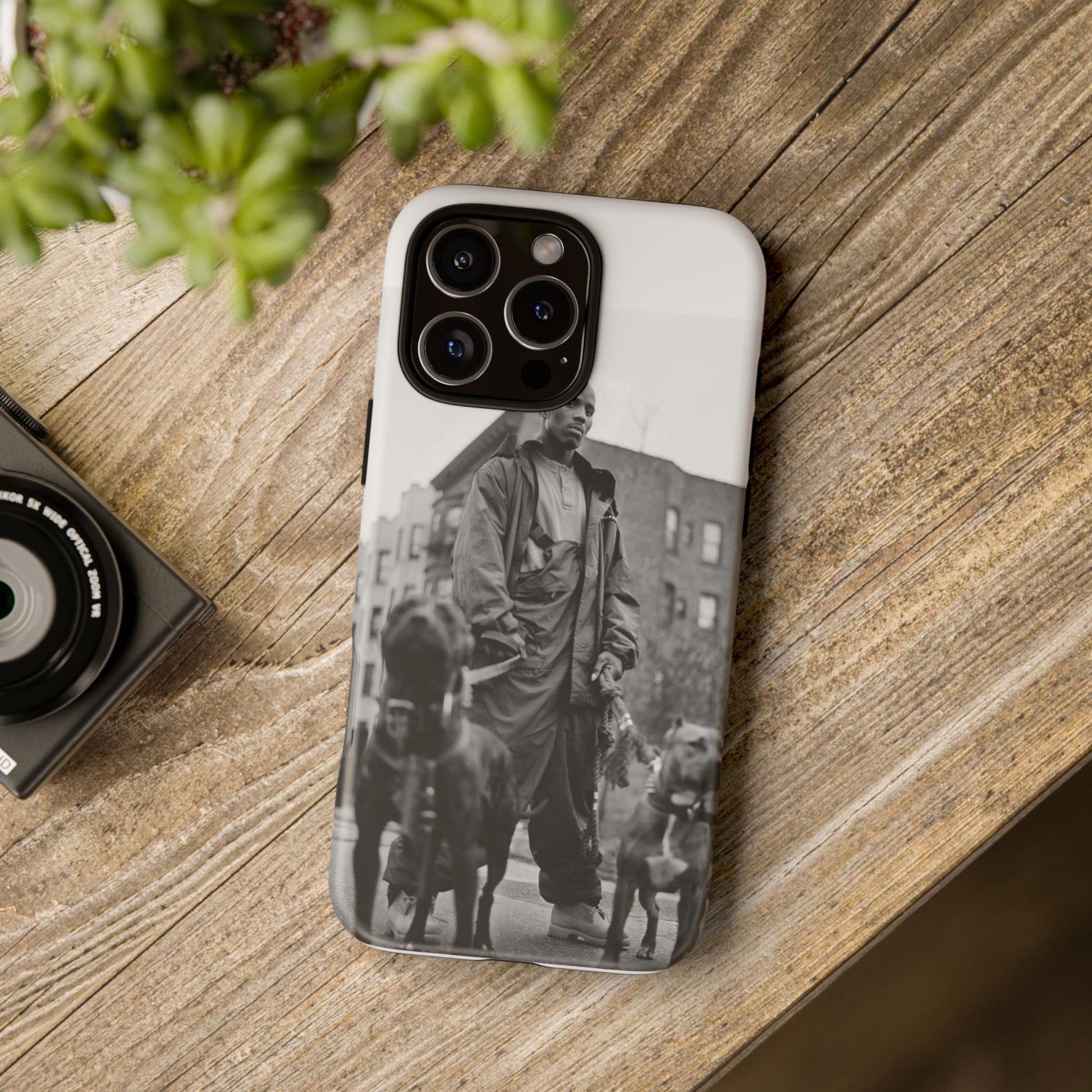 Black & White DMX Tough Phone Case, Urban Style Cover, Pet Lover Gift, Trendy Cell Phone Accessory, Durable Protection
