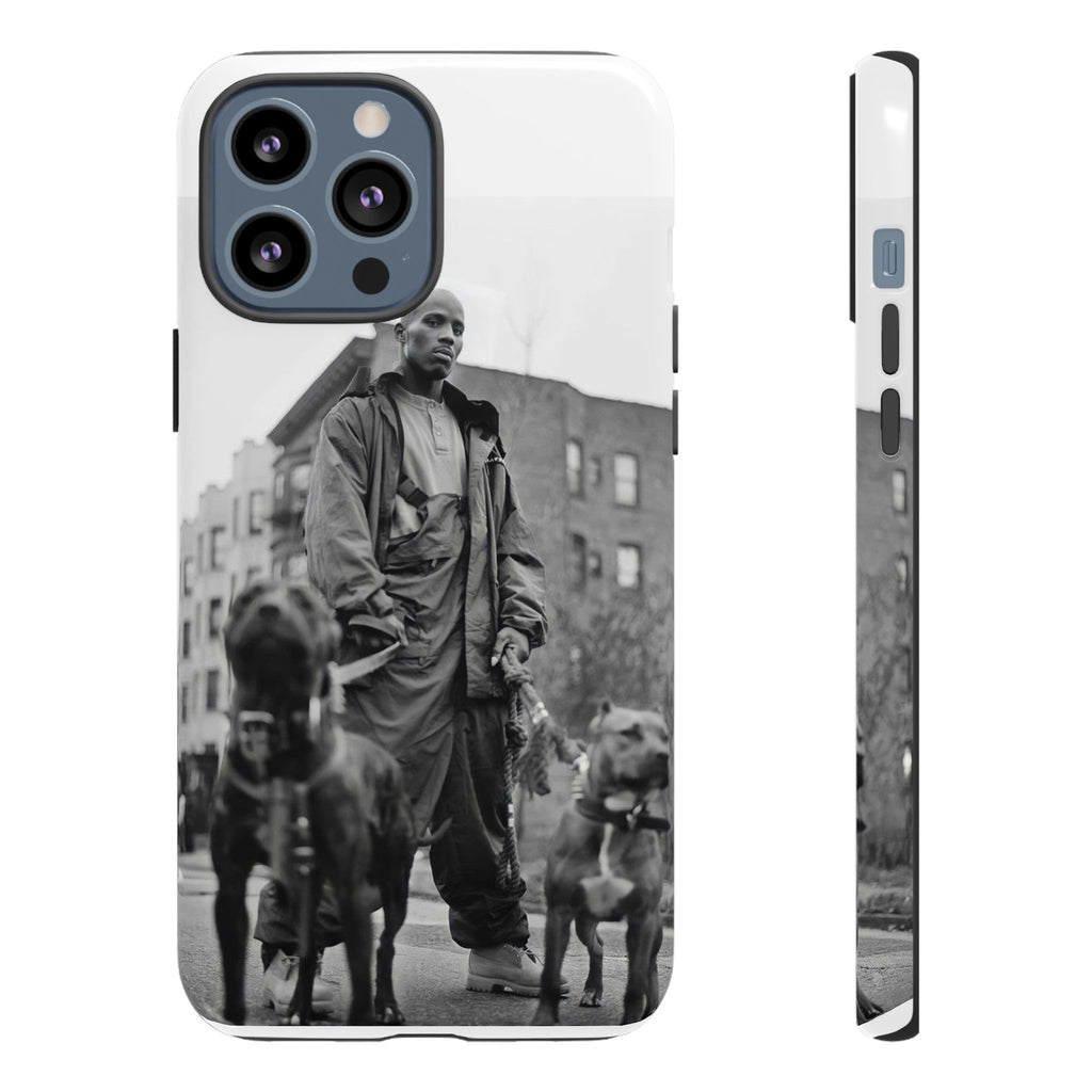Black & White DMX Tough Phone Case, Urban Style Cover, Pet Lover Gift, Trendy Cell Phone Accessory, Durable Protection