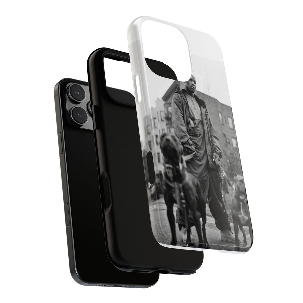 Black & White DMX Tough Phone Case, Urban Style Cover, Pet Lover Gift, Trendy Cell Phone Accessory, Durable Protection