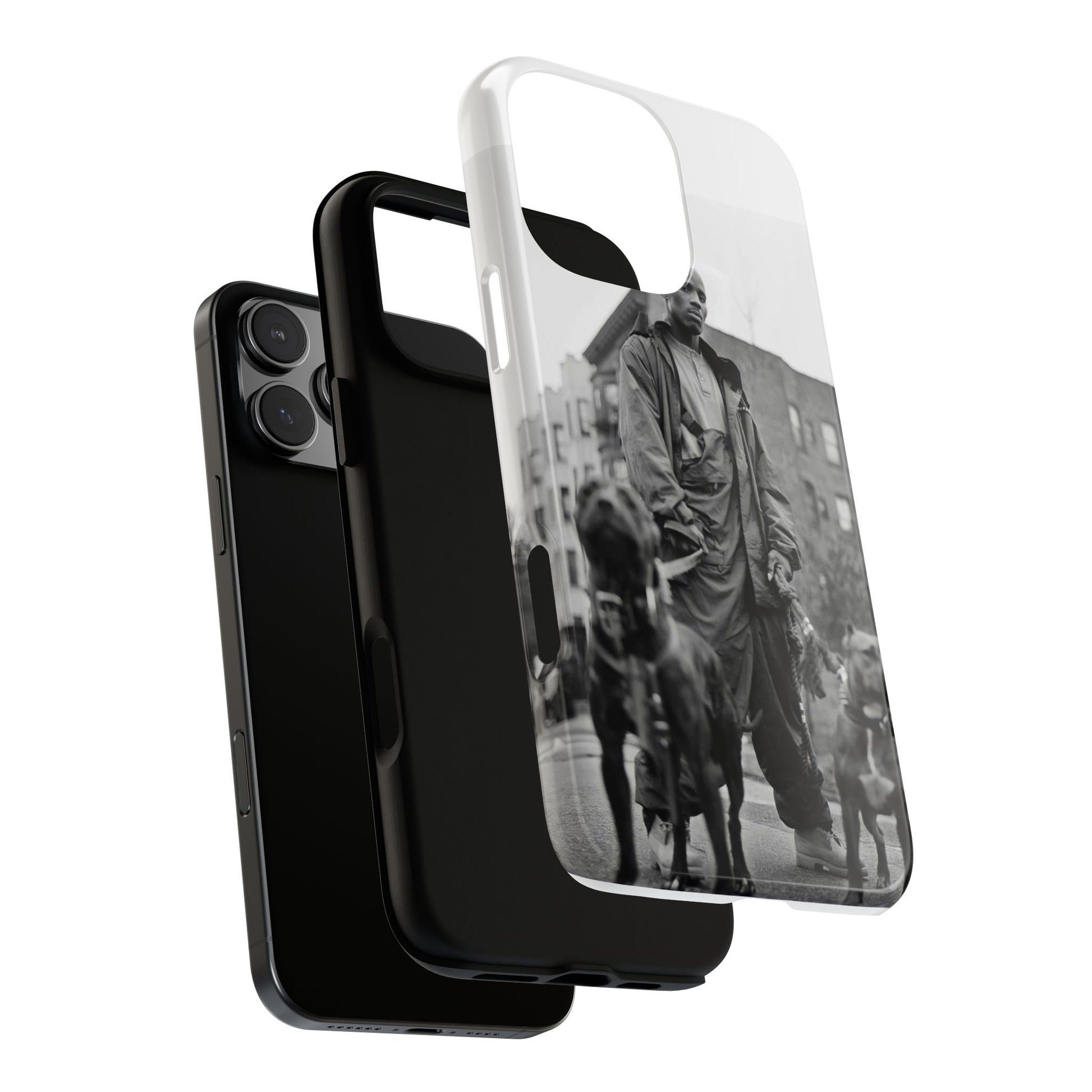 Black & White DMX Tough Phone Case, Urban Style Cover, Pet Lover Gift, Trendy Cell Phone Accessory, Durable Protection
