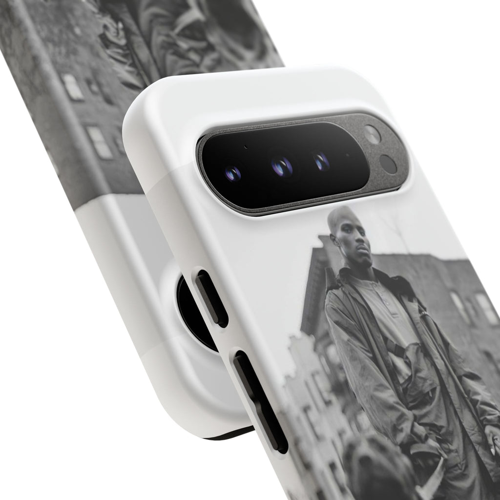 Black & White DMX Tough Phone Case, Urban Style Cover, Pet Lover Gift, Trendy Cell Phone Accessory, Durable Protection