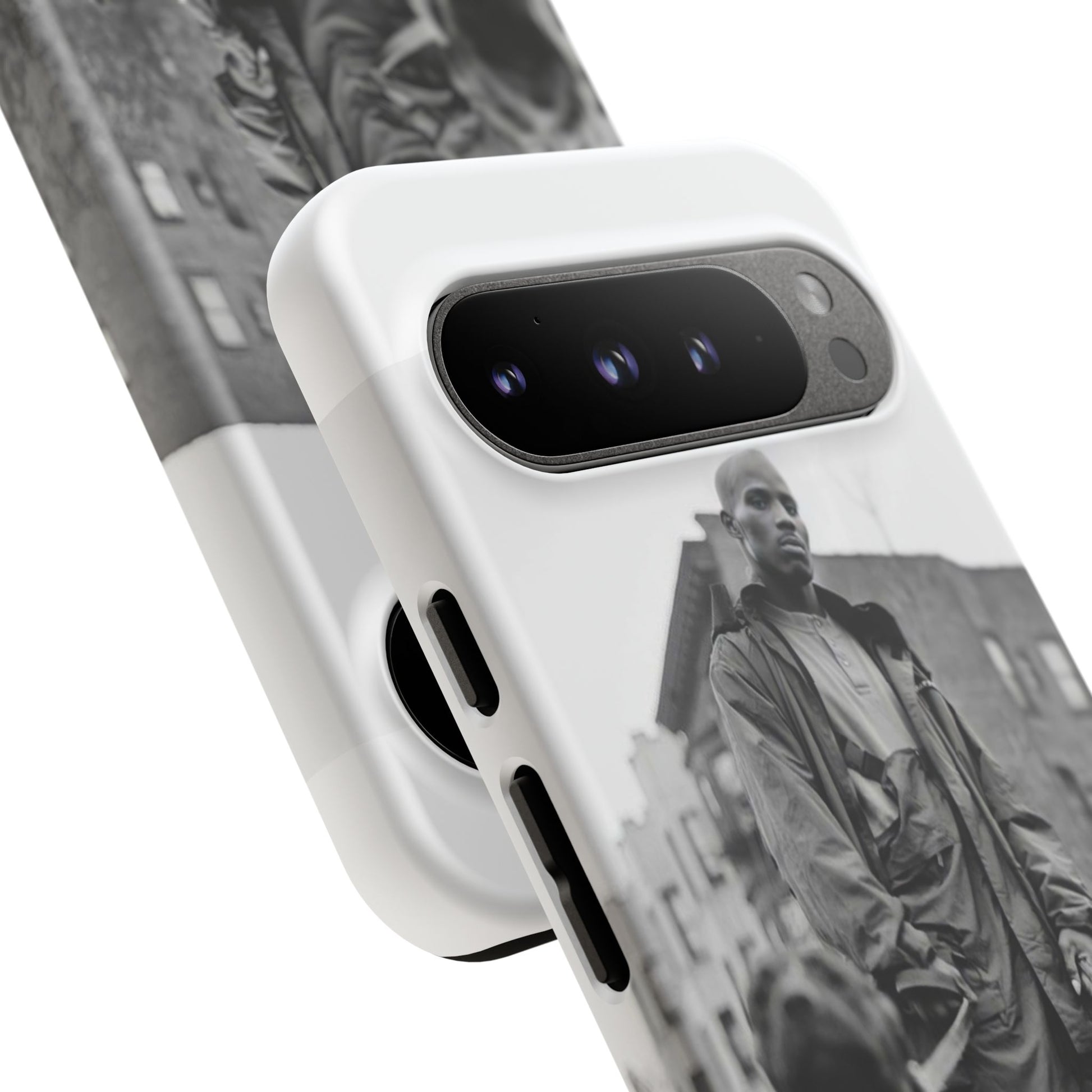 Black & White DMX Tough Phone Case, Urban Style Cover, Pet Lover Gift, Trendy Cell Phone Accessory, Durable Protection