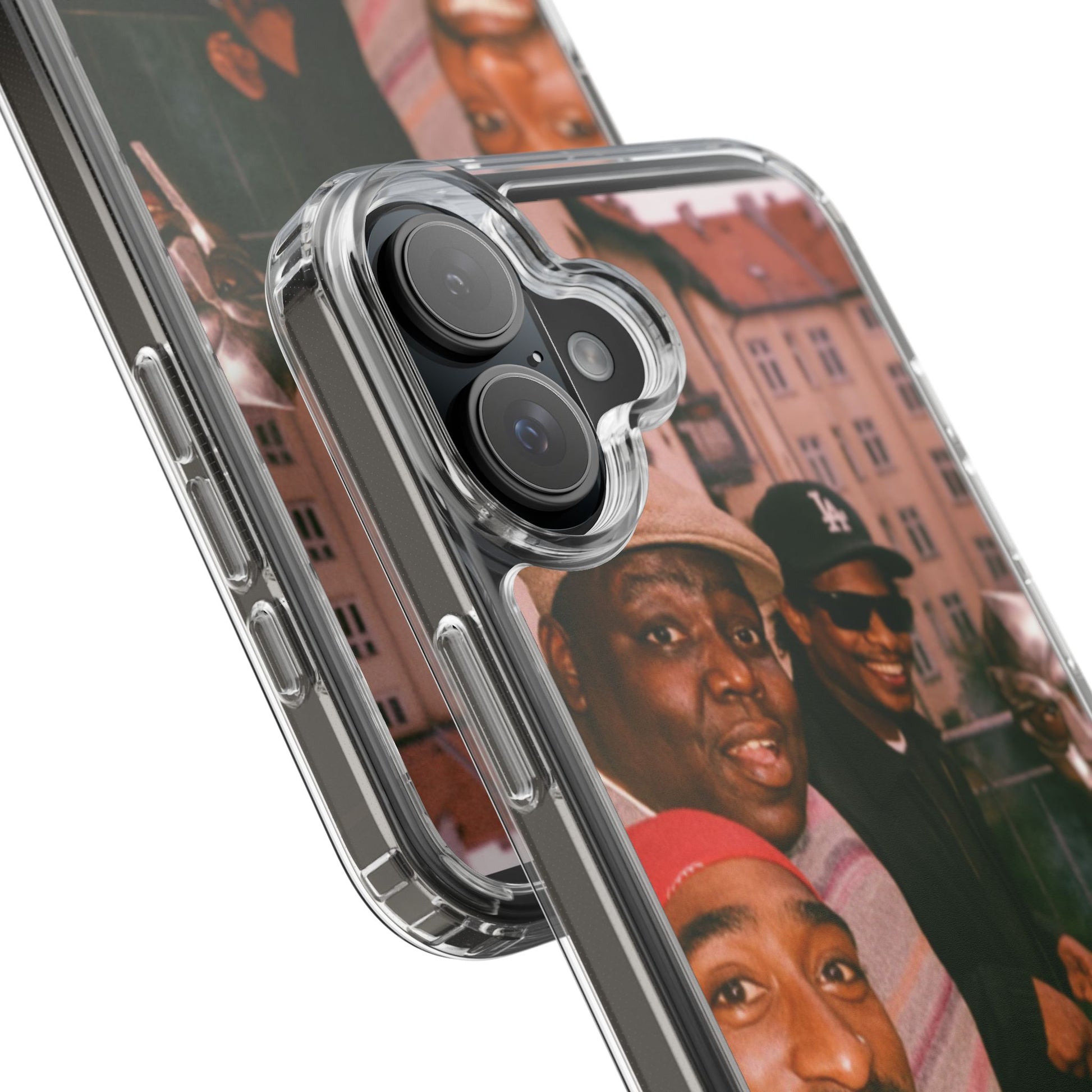 Hip-Hop Legends Clear Case for iPhone, Vintage Rapper Phone Cover, Clear TPU Case, Music Lover Gift, Pop Culture Accessories