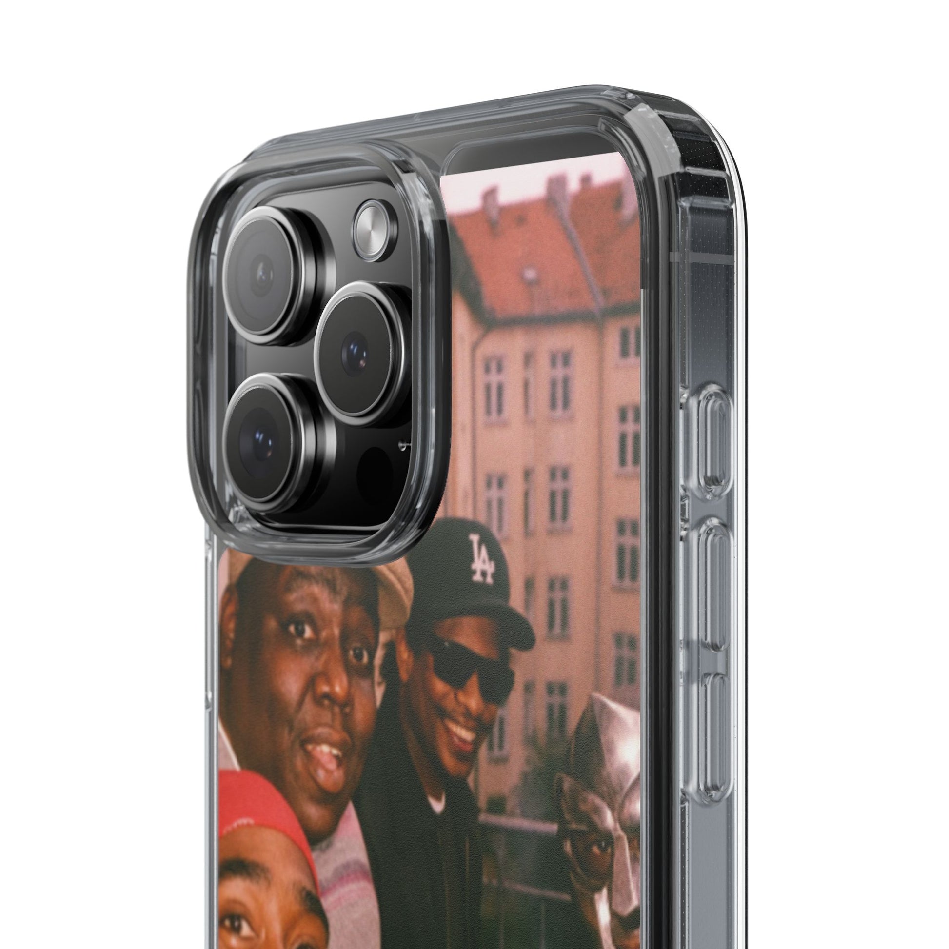 Hip-Hop Legends Clear Case for iPhone, Vintage Rapper Phone Cover, Clear TPU Case, Music Lover Gift, Pop Culture Accessories