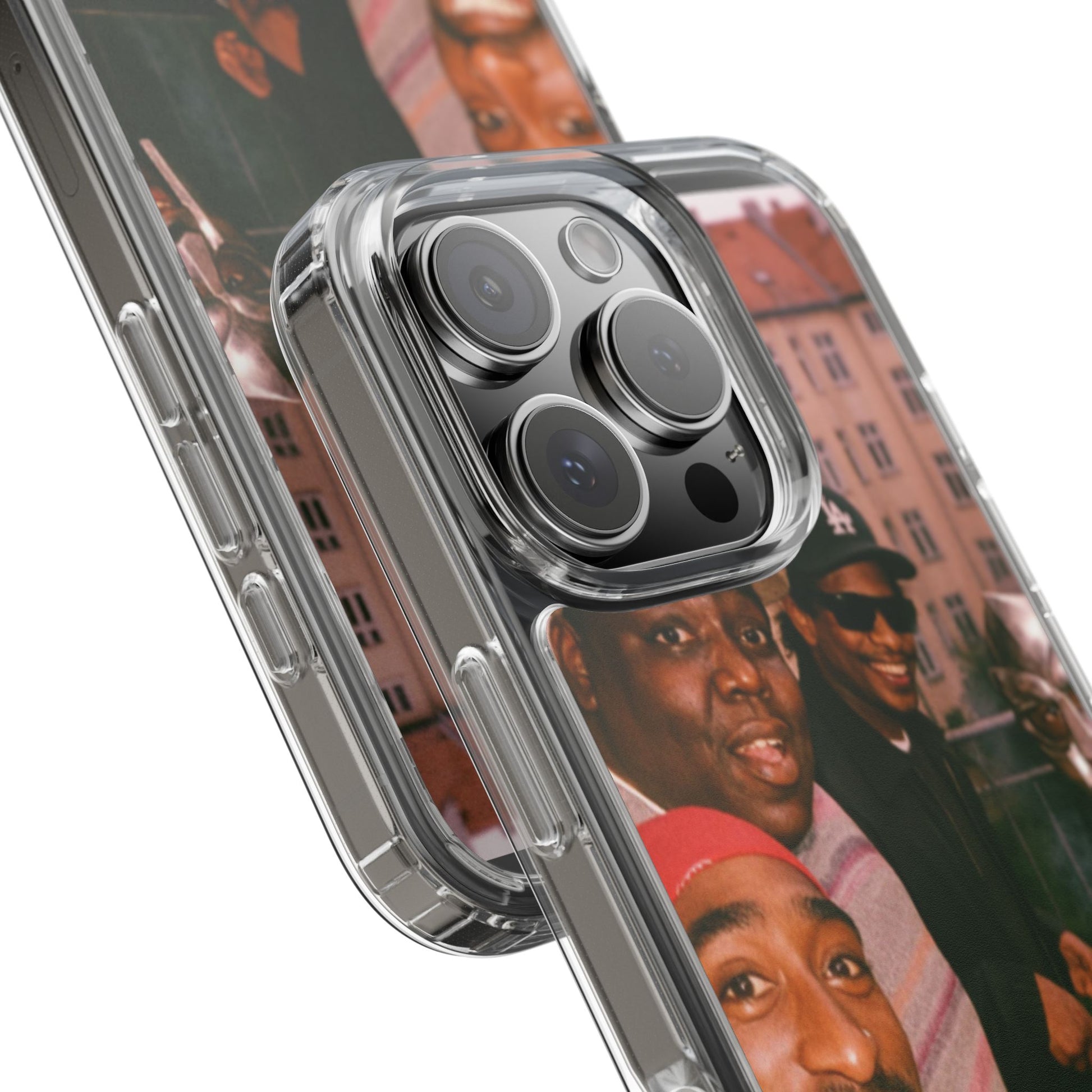 Hip-Hop Legends Clear Case for iPhone, Vintage Rapper Phone Cover, Clear TPU Case, Music Lover Gift, Pop Culture Accessories
