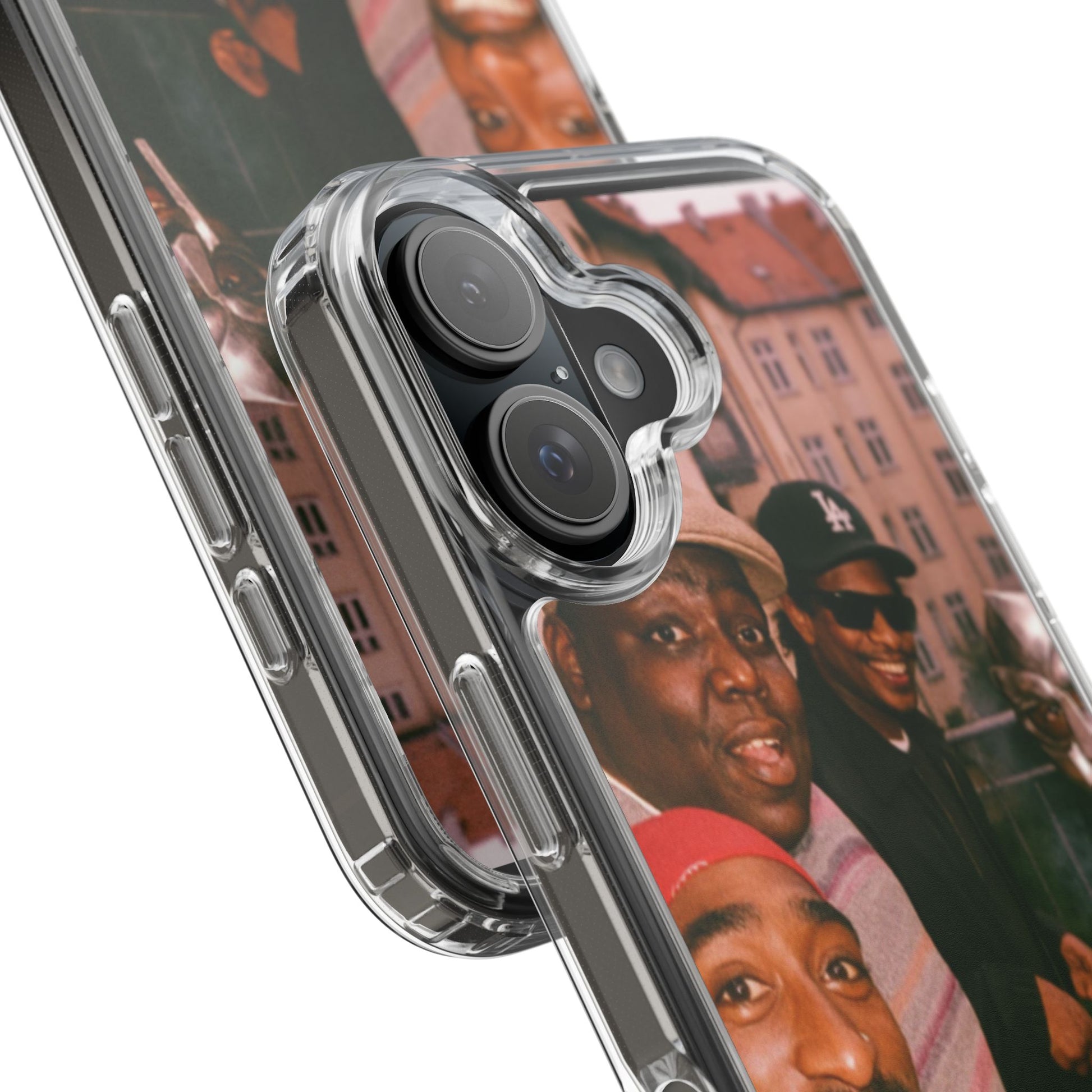 Hip-Hop Legends Clear Case for iPhone, Vintage Rapper Phone Cover, Clear TPU Case, Music Lover Gift, Pop Culture Accessories