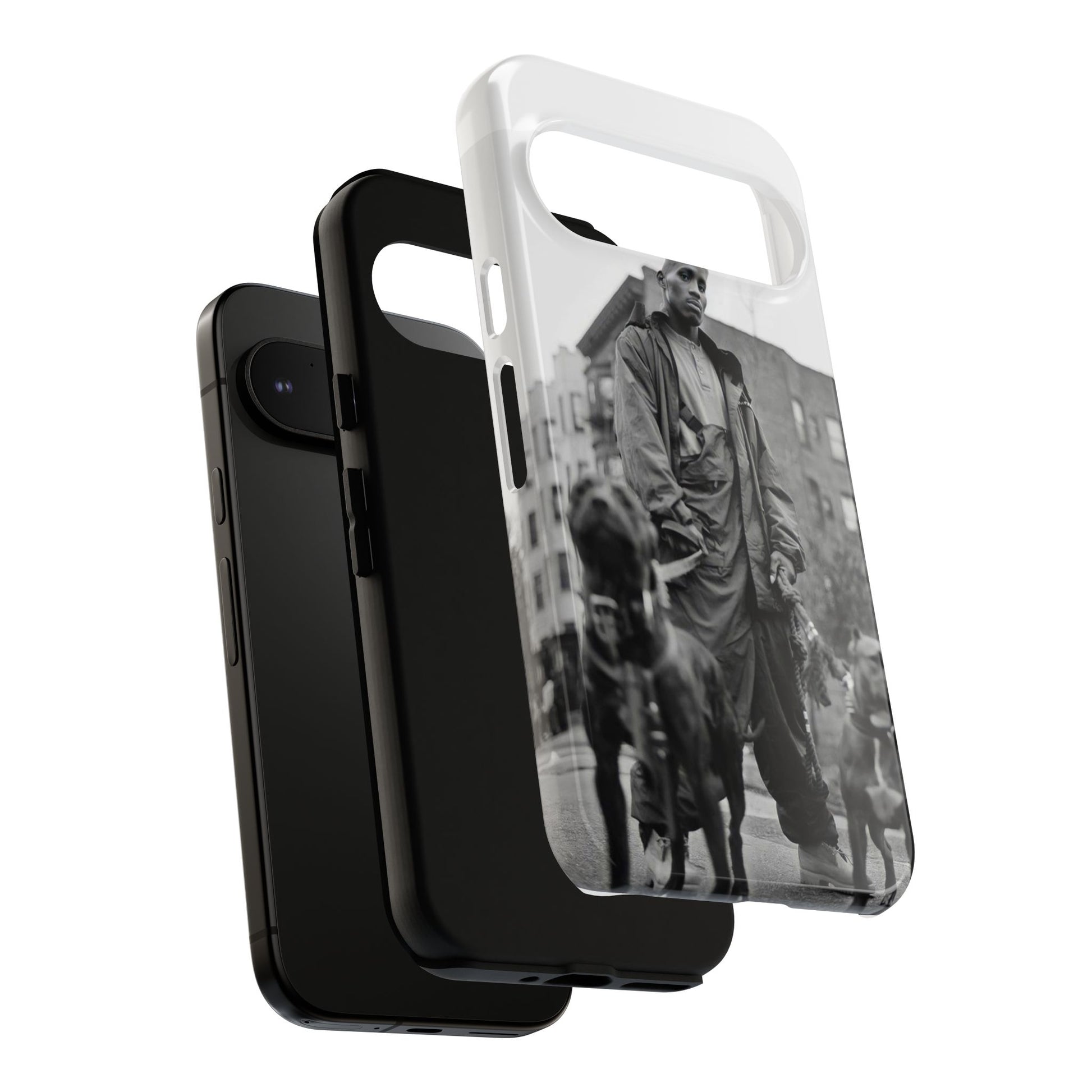 Black & White DMX Tough Phone Case, Urban Style Cover, Pet Lover Gift, Trendy Cell Phone Accessory, Durable Protection