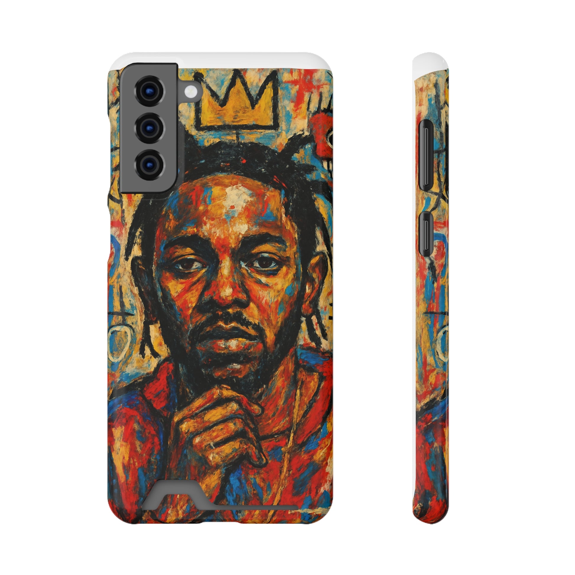 Kendrick Lamar Phone Case, Artistic Basquiat Style Card Holder Cover, Gift for Hip-Hop Fans, K Dot Unique Phone Accessory, Music Lover Essential