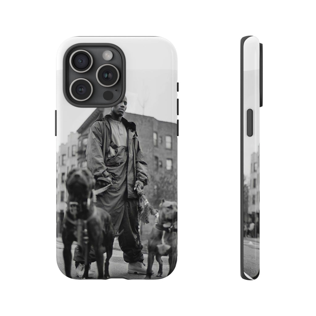 Black & White DMX Tough Phone Case, Urban Style Cover, Pet Lover Gift, Trendy Cell Phone Accessory, Durable Protection