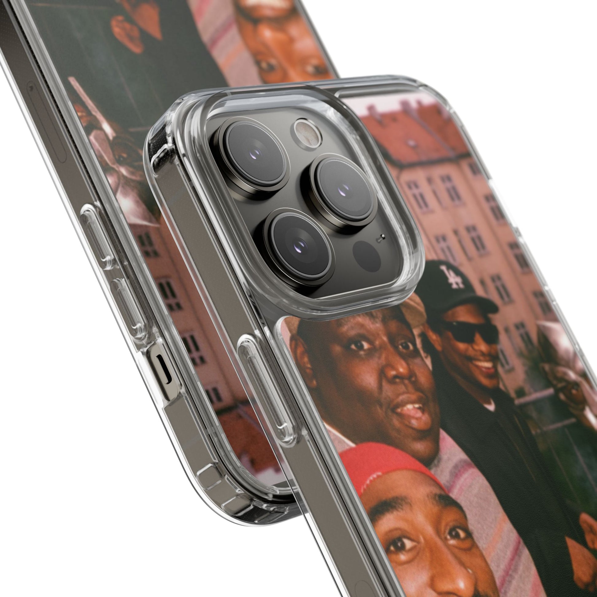 Hip-Hop Legends Clear Case for iPhone, Vintage Rapper Phone Cover, Clear TPU Case, Music Lover Gift, Pop Culture Accessories