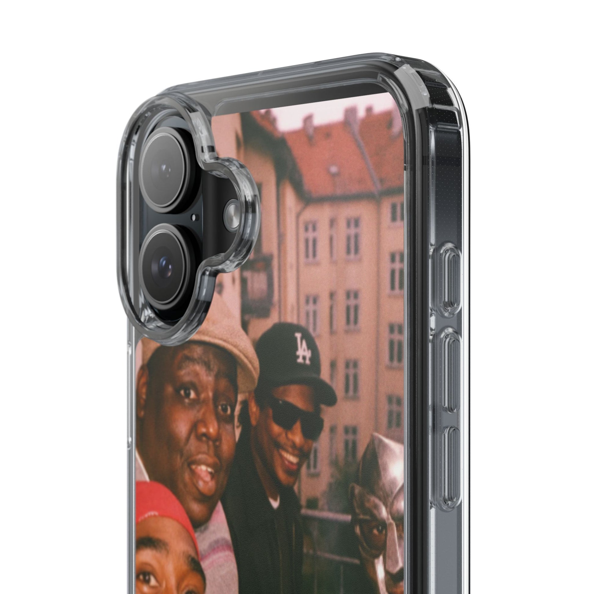 Hip-Hop Legends Clear Case for iPhone, Vintage Rapper Phone Cover, Clear TPU Case, Music Lover Gift, Pop Culture Accessories