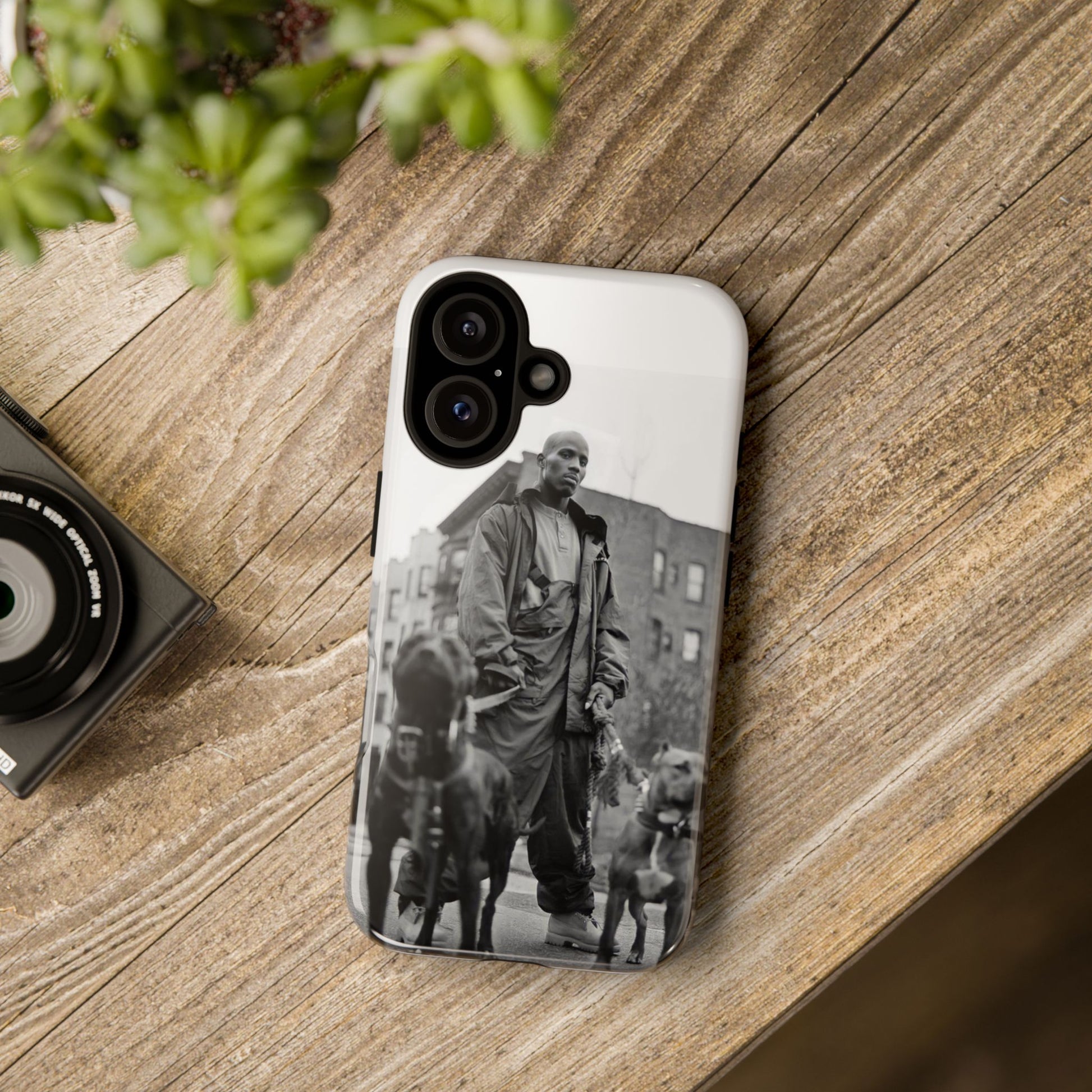 Black & White DMX Tough Phone Case, Urban Style Cover, Pet Lover Gift, Trendy Cell Phone Accessory, Durable Protection