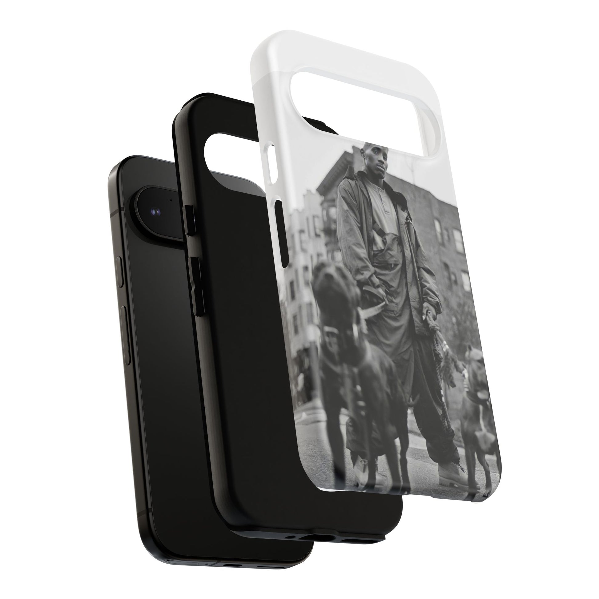 Black & White DMX Tough Phone Case, Urban Style Cover, Pet Lover Gift, Trendy Cell Phone Accessory, Durable Protection