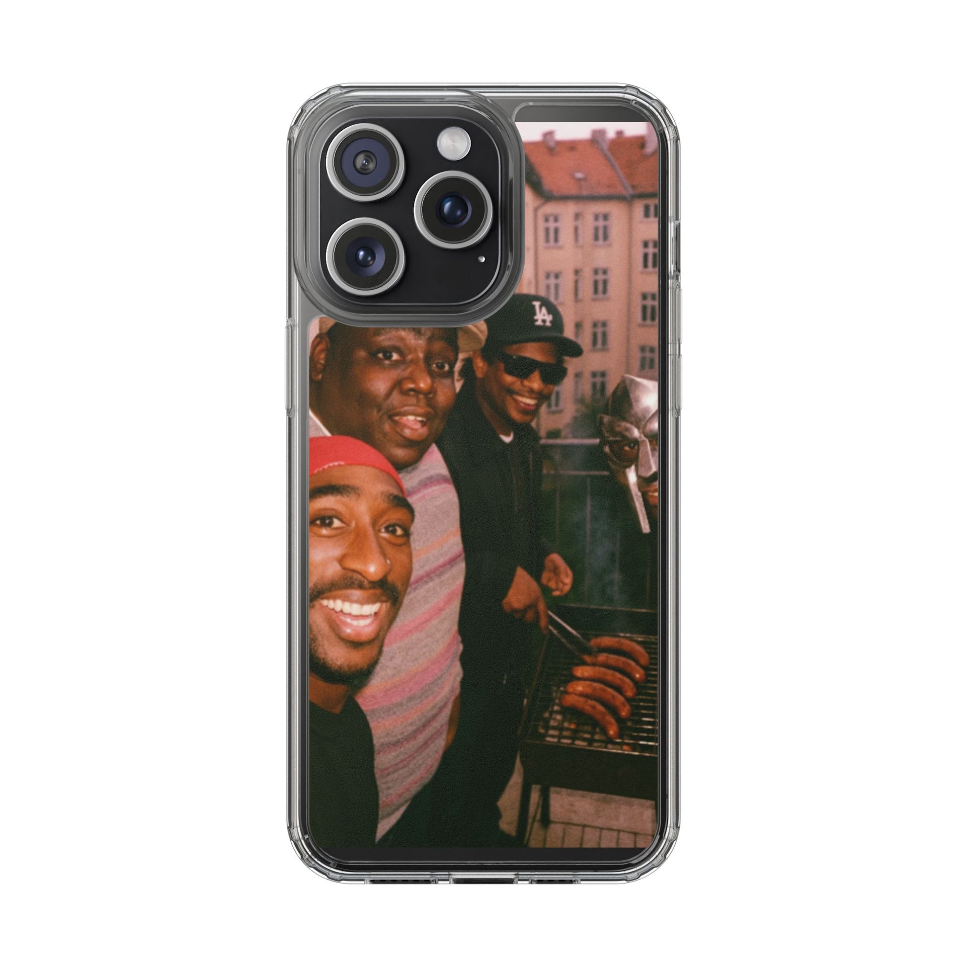 Hip-Hop Legends Clear Case for iPhone, Vintage Rapper Phone Cover, Clear TPU Case, Music Lover Gift, Pop Culture Accessories
